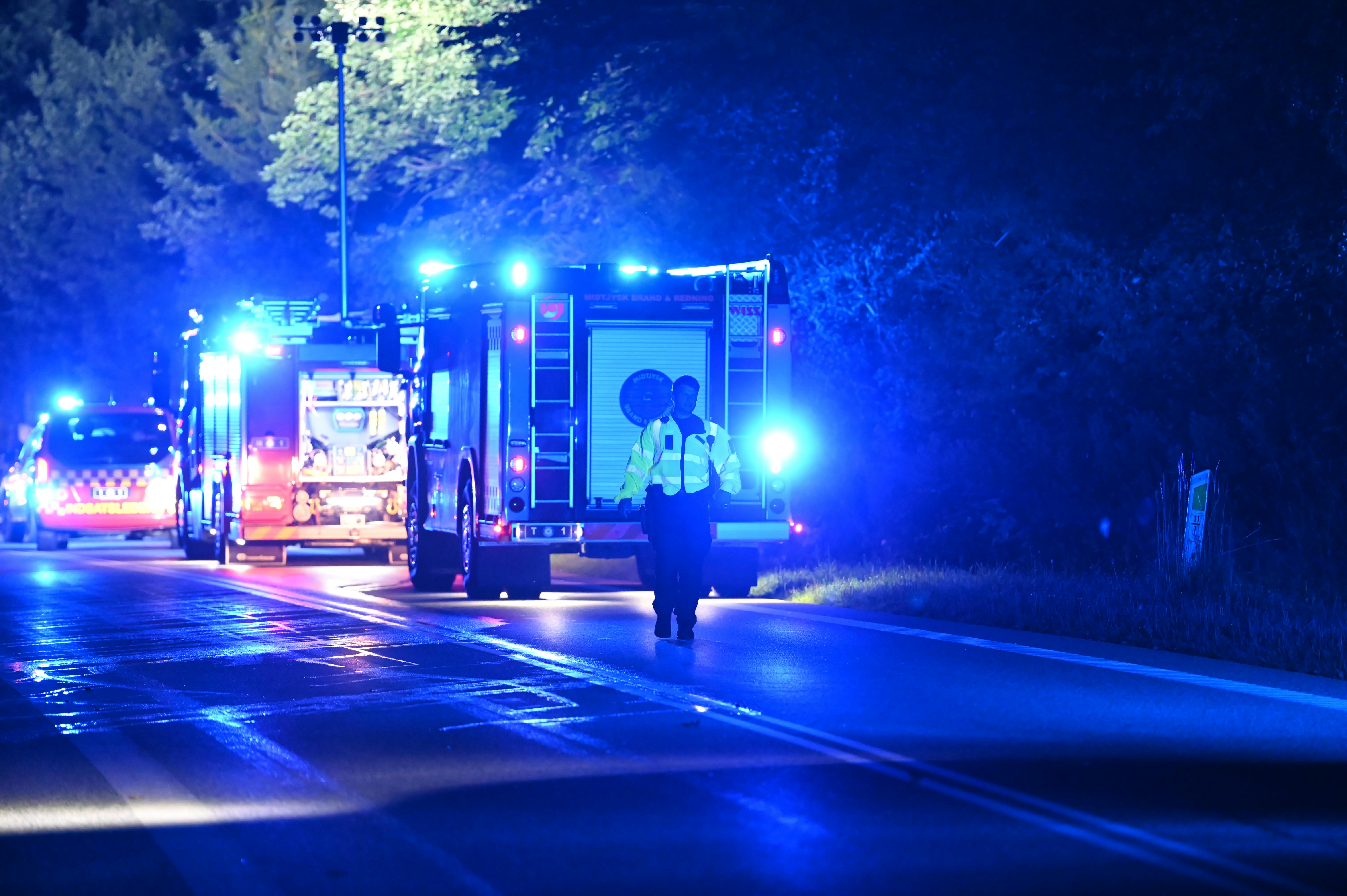 Det frontale sammenstød fandt sted på Løgstørvej i nærheden af Skals.