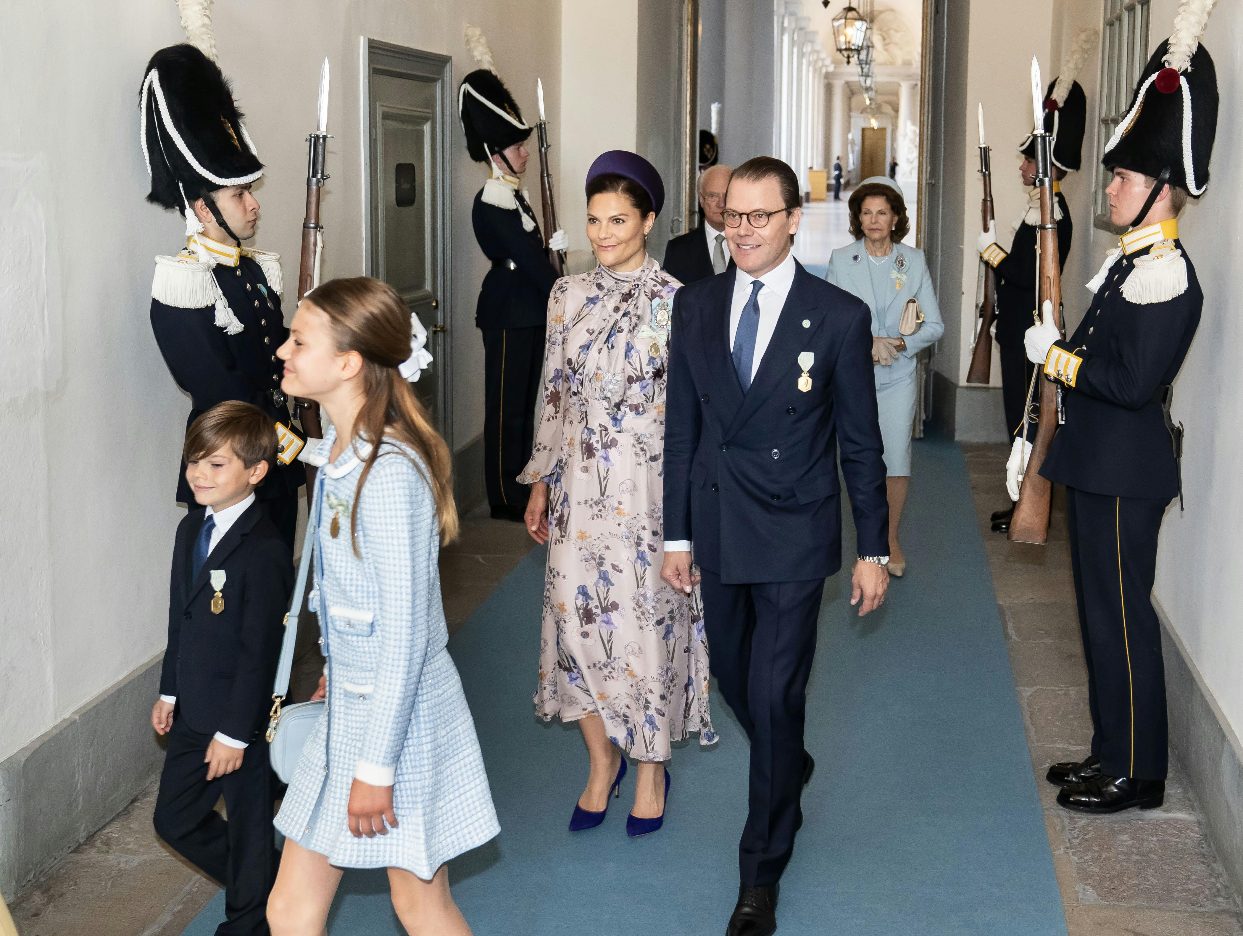Kronprinsesse Victoria og familien til kong Carl Gustafs 50-års regeringsjubilæum i 2023.