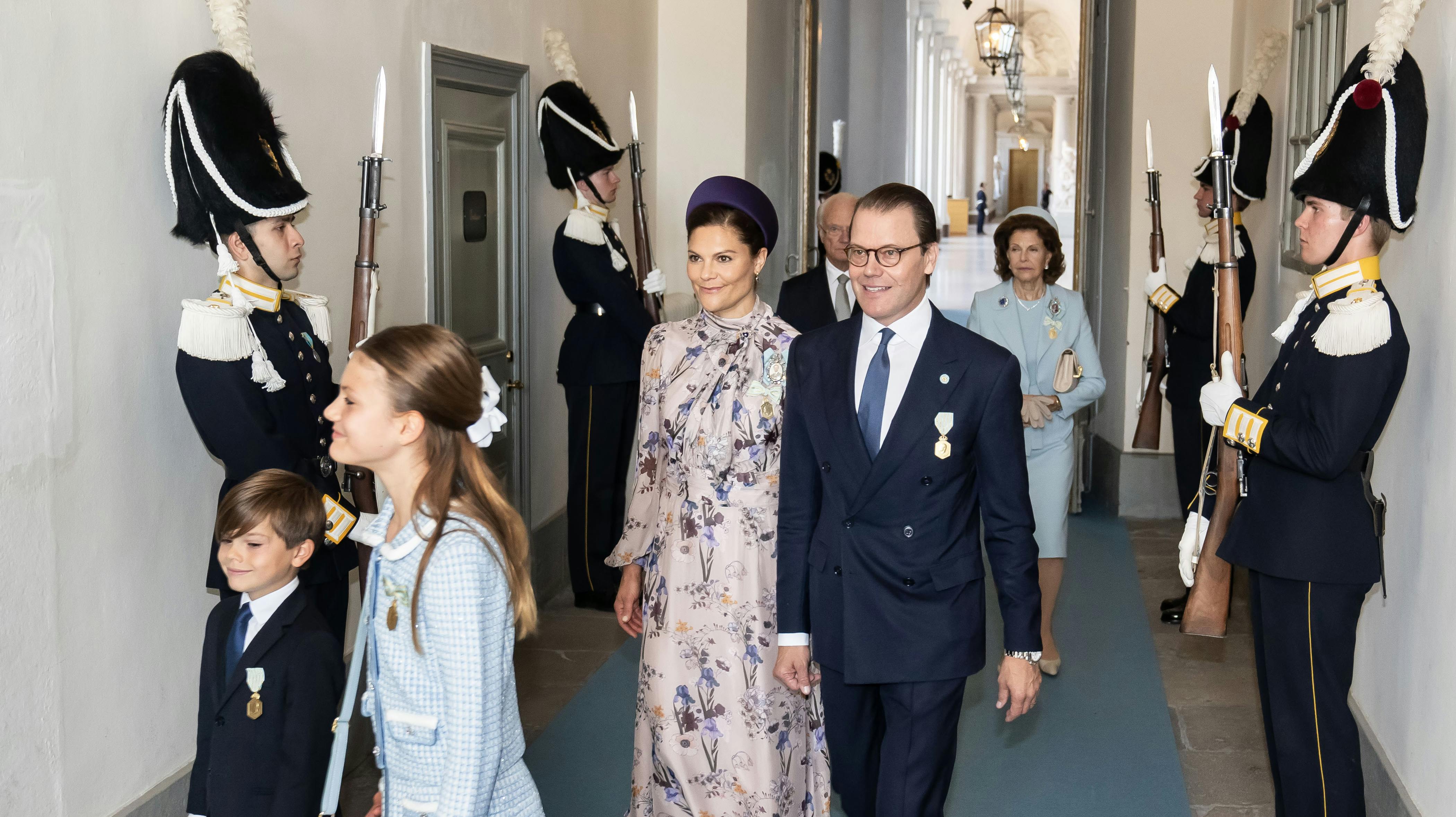 Kronprinsesse Victoria og familien til kong Carl Gustafs 50-års regeringsjubilæum i 2023.