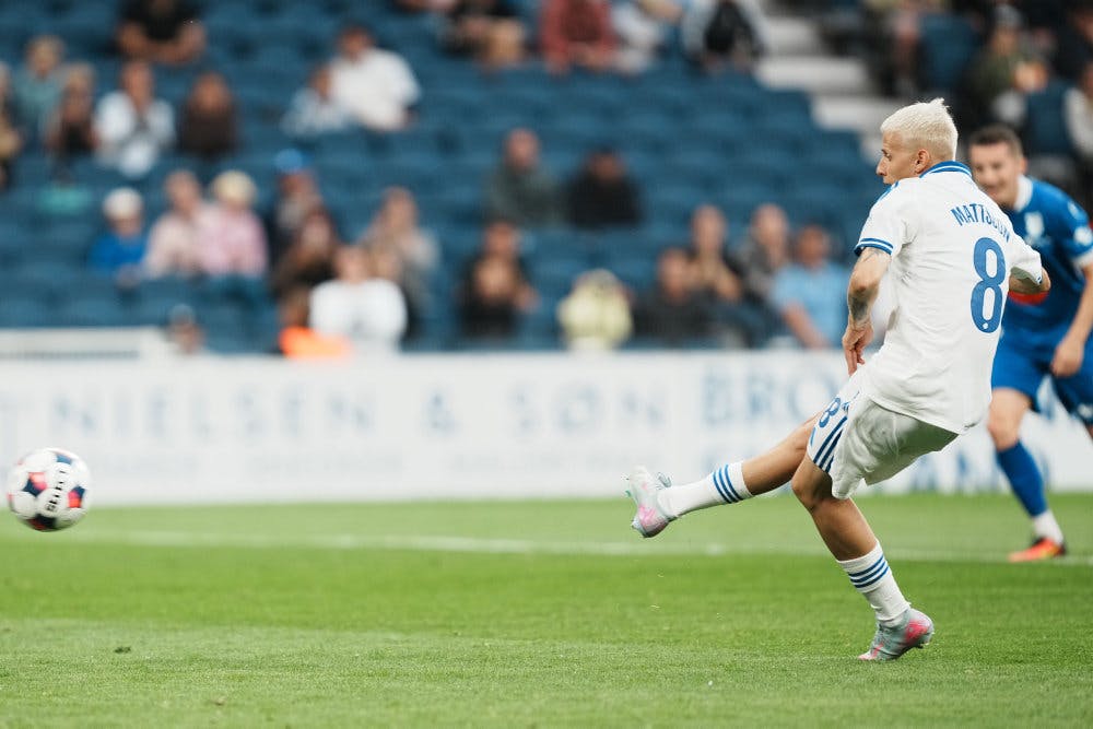 Magnus Mattsson blev helten fra pletten for FC København i tirsdagens sejr over FC Drita. 