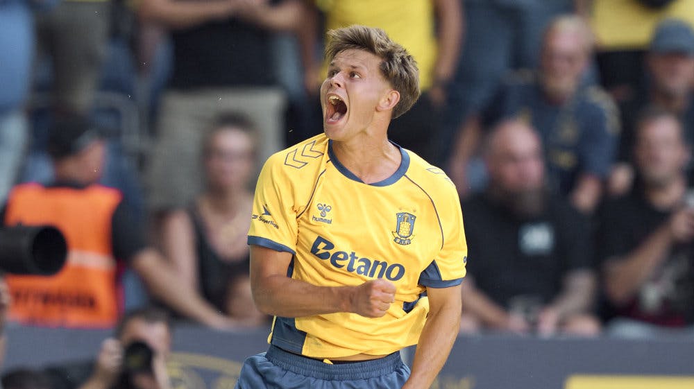 Filip Bundgaard scorede igen for Brøndby. (Arkivfoto).