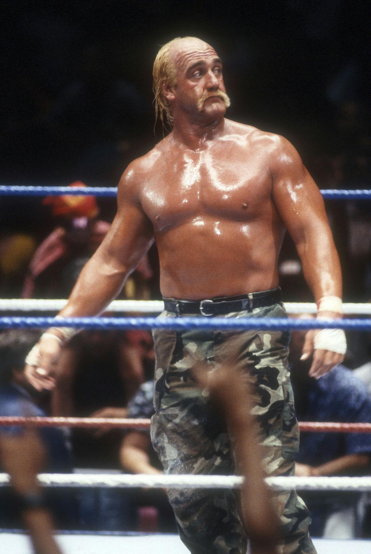 Hulk Hogan i ringen tilbage i 1987.