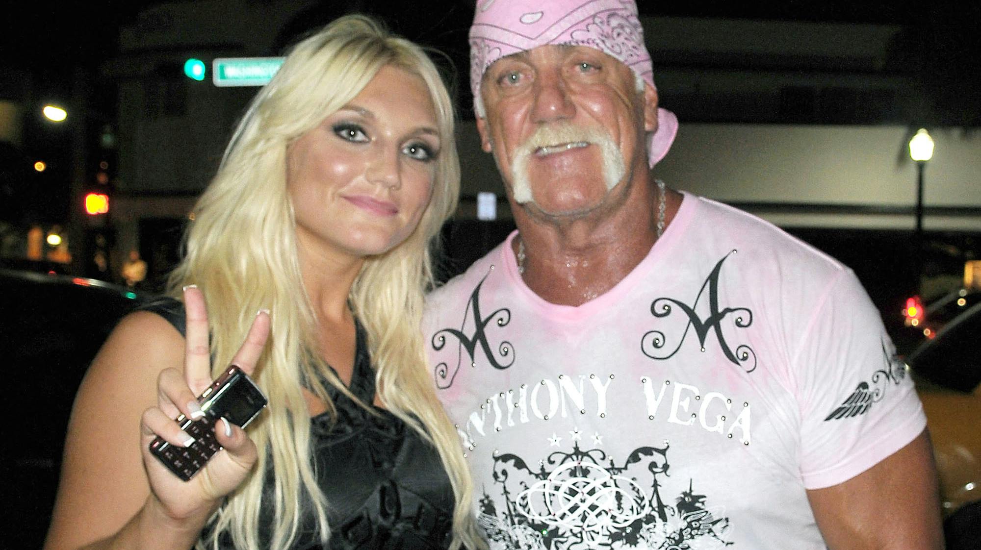 Hulk Hogan med datteren, Brooke Hogan. Far og datter havde ikke være tpå talefod længe i tiden op til hans død.