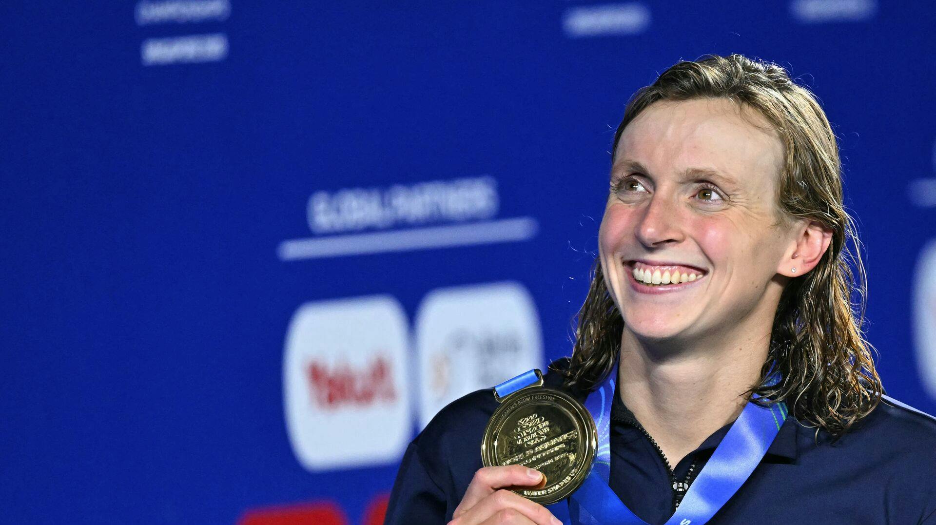 Smilet er stadig stort hos Katie Ledecky, selvom hun må være vant til at vinde guld.