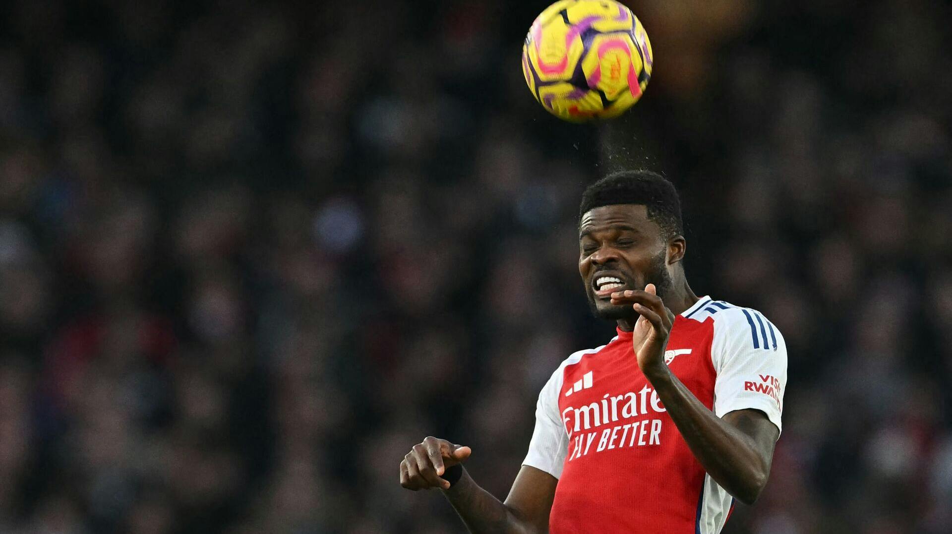 (FILES) Arsenal's Ghanaian midfielder #05 Thomas Partey