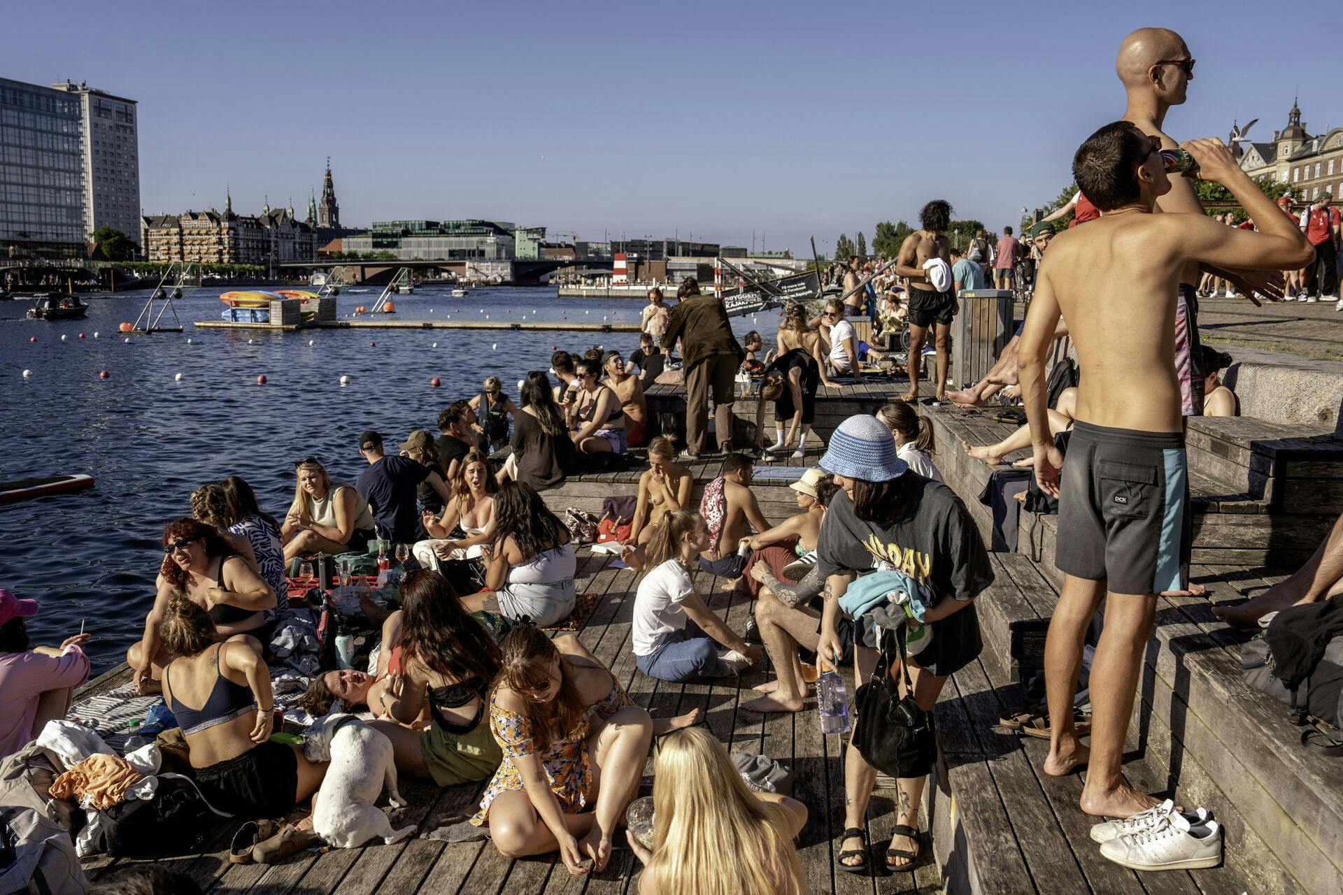 Det er blandt ved Islands Brygge, hvor varslingen om E.coli-bakterier er gældende. 