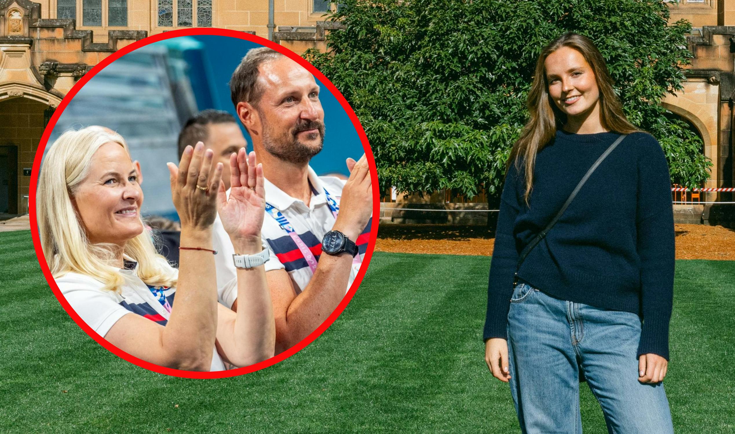Ingrid har haft glæde af både far og mor "nede" i Australien.