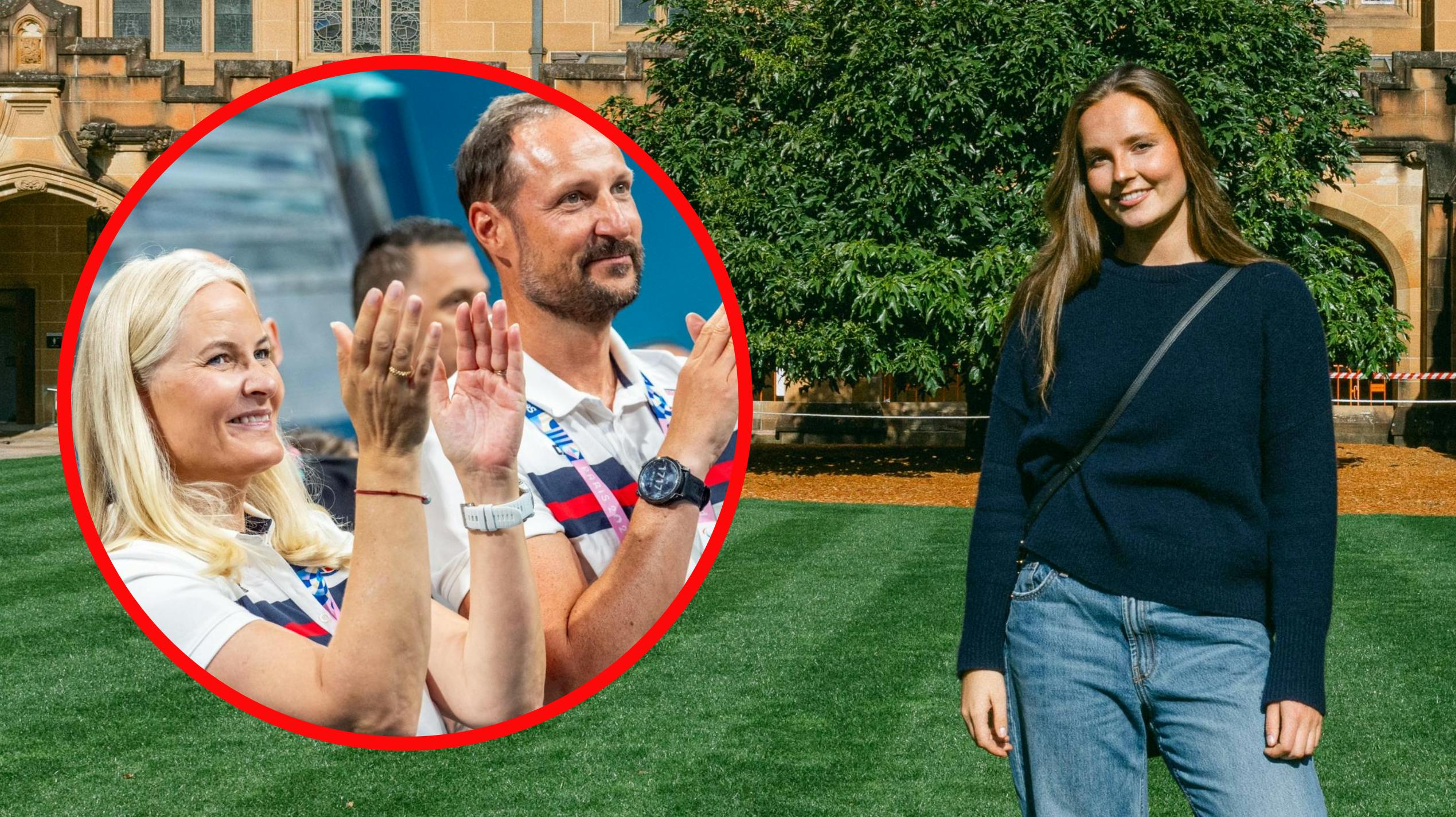 Ingrid har haft glæde af både far og mor "nede" i Australien.