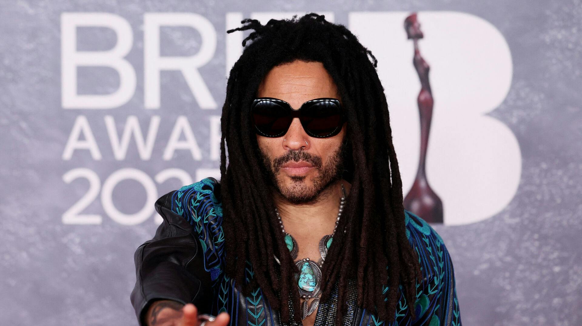 Lenny Kravitz poses as he arrives for the BRIT Awards at the O2 Arena in London, Britain, March 1, 2025. REUTERS/Isabel Infantes