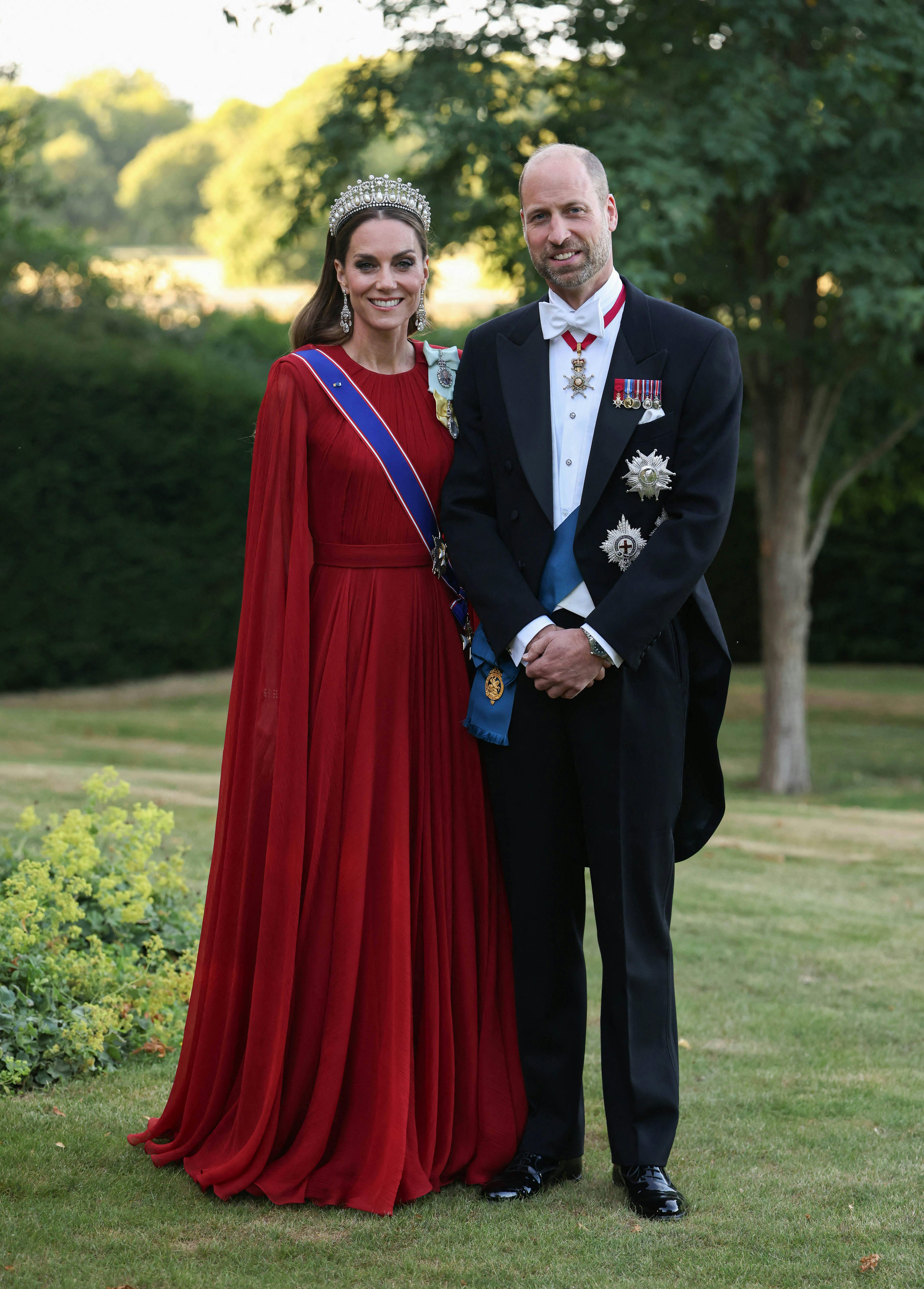 Prins William og prinsesse Kate af Wales i juli 2025, hvor de vist nok overnattede i en seng.