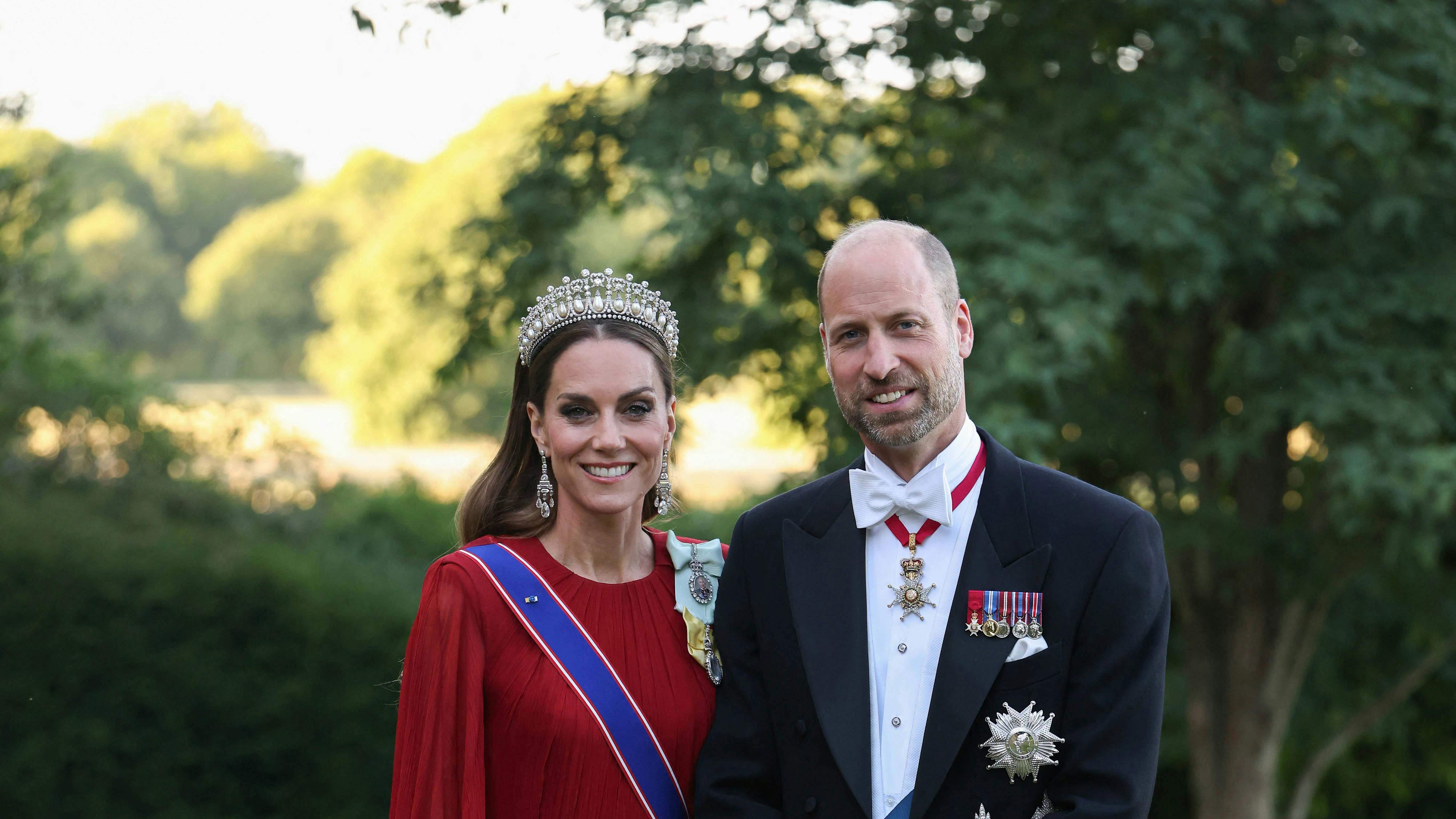 Prins William og prinsesse Kate af Wales i juli 2025, hvor de vist nok overnattede i en seng.