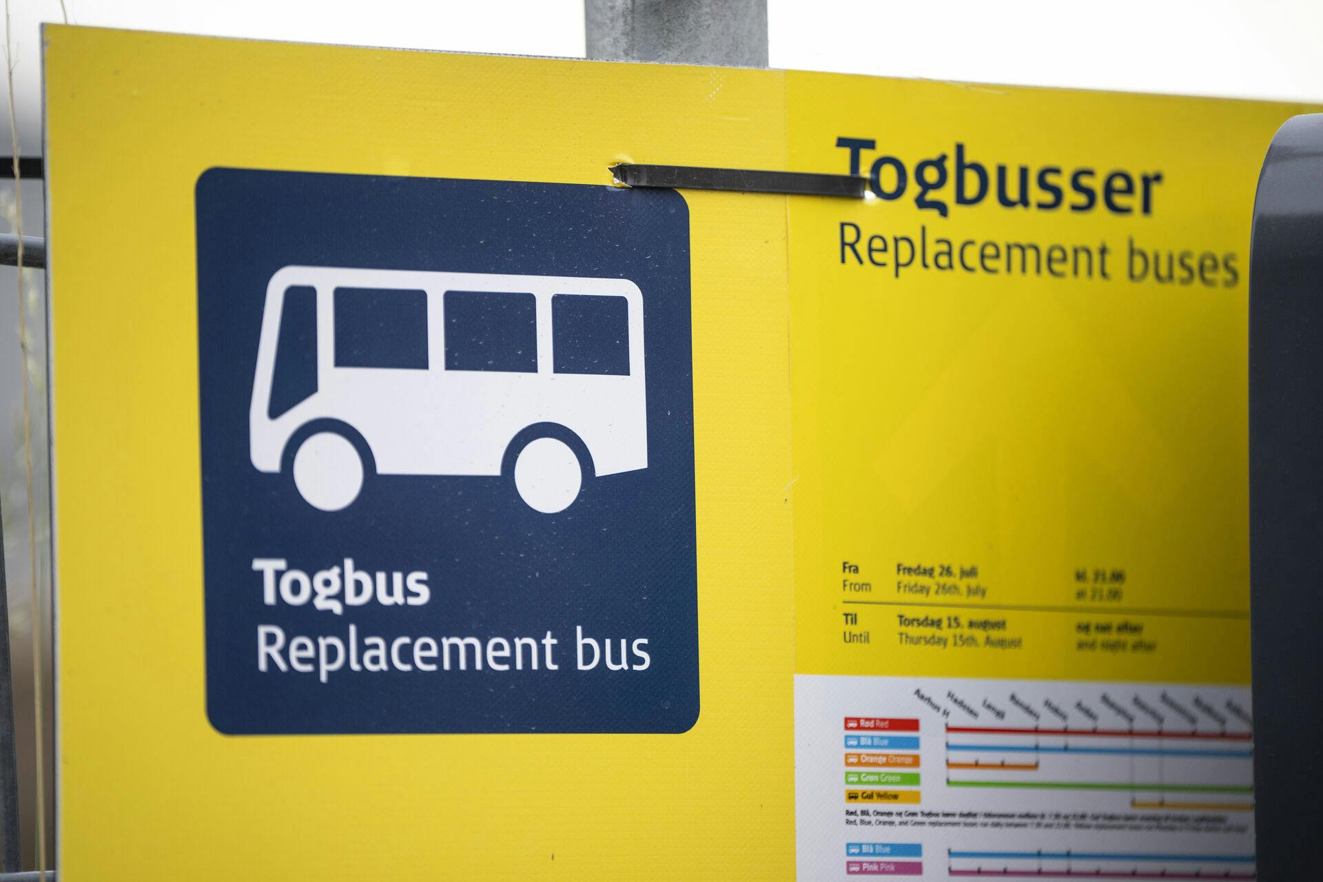 Der bliver natten til søndag sat togbusser ind på samtlige S-togsstrækninger.