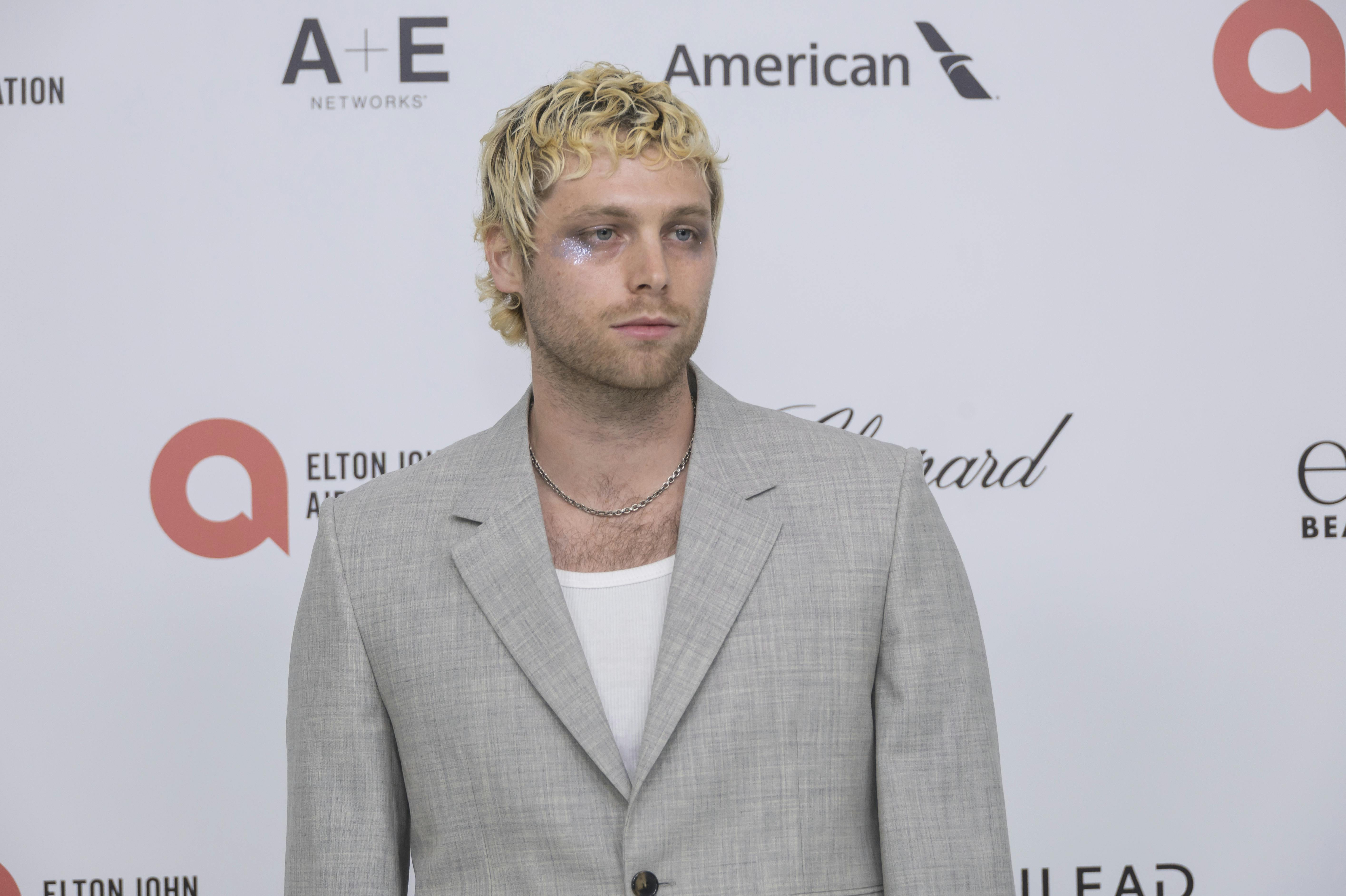 Luke Hemmings arrives at the 33rd Annual Elton John AIDS Foundation Academy Awards Viewing Party on Sunday, March 2, 2025, in West Hollywood, Calif. (Photo by Willy Sanjuan/Invision/AP)