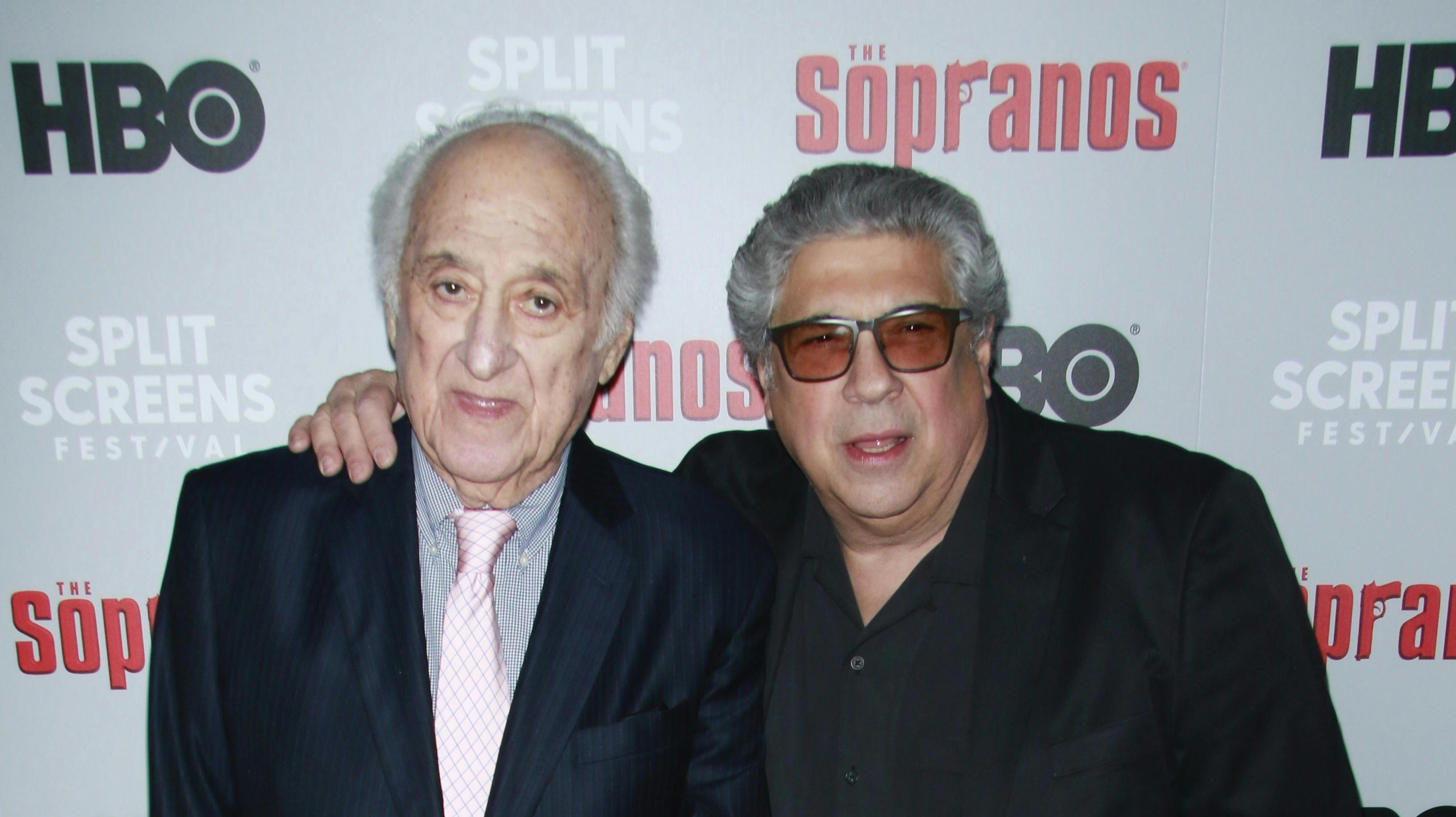 **FILE PHOTO** Jerry Adler Has Passed Away. NEW YORK, NY - JANUARY 9: Jerry Adler and Vincent Pastore at "The Sopranos" 20th Anniversary Panel Discussion at SVA Theater on January 9, 2019 in New York City. Credit: Diego Corredor/MediaPunch /IPX