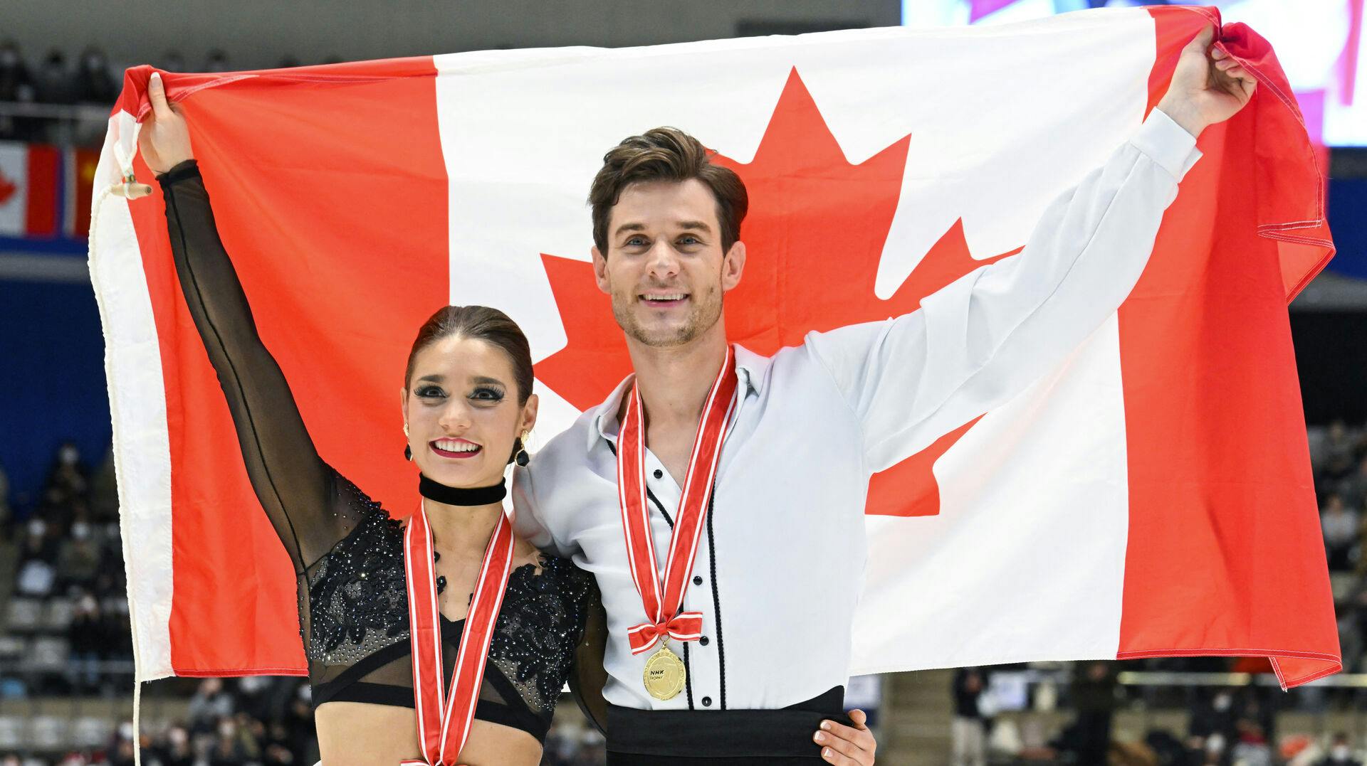Nikolaj Sørensen med skøjtepartneren Laurence Fournier Beaudry. 