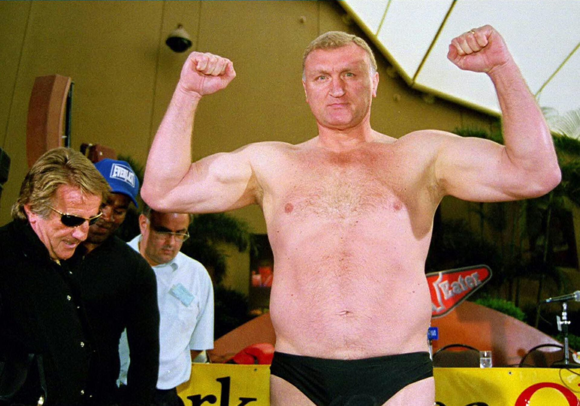 Joe Bugner inden sin sidste aktive kamp som 49-årig.&nbsp;