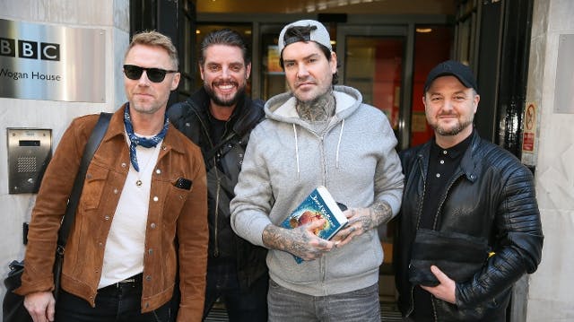 Ronan Keating, Keith Duffy, Shane Lynch og Mikey Graham i anledningen af deres seneste - og indtil videre sidste - album i 2018.