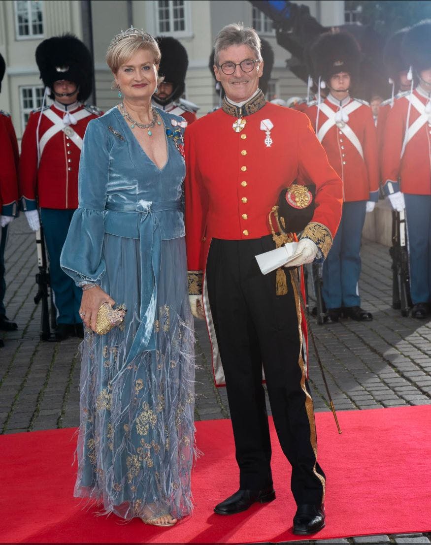 Susanne Vind med gemalen, kammerherre og godsejer Erik Vind.