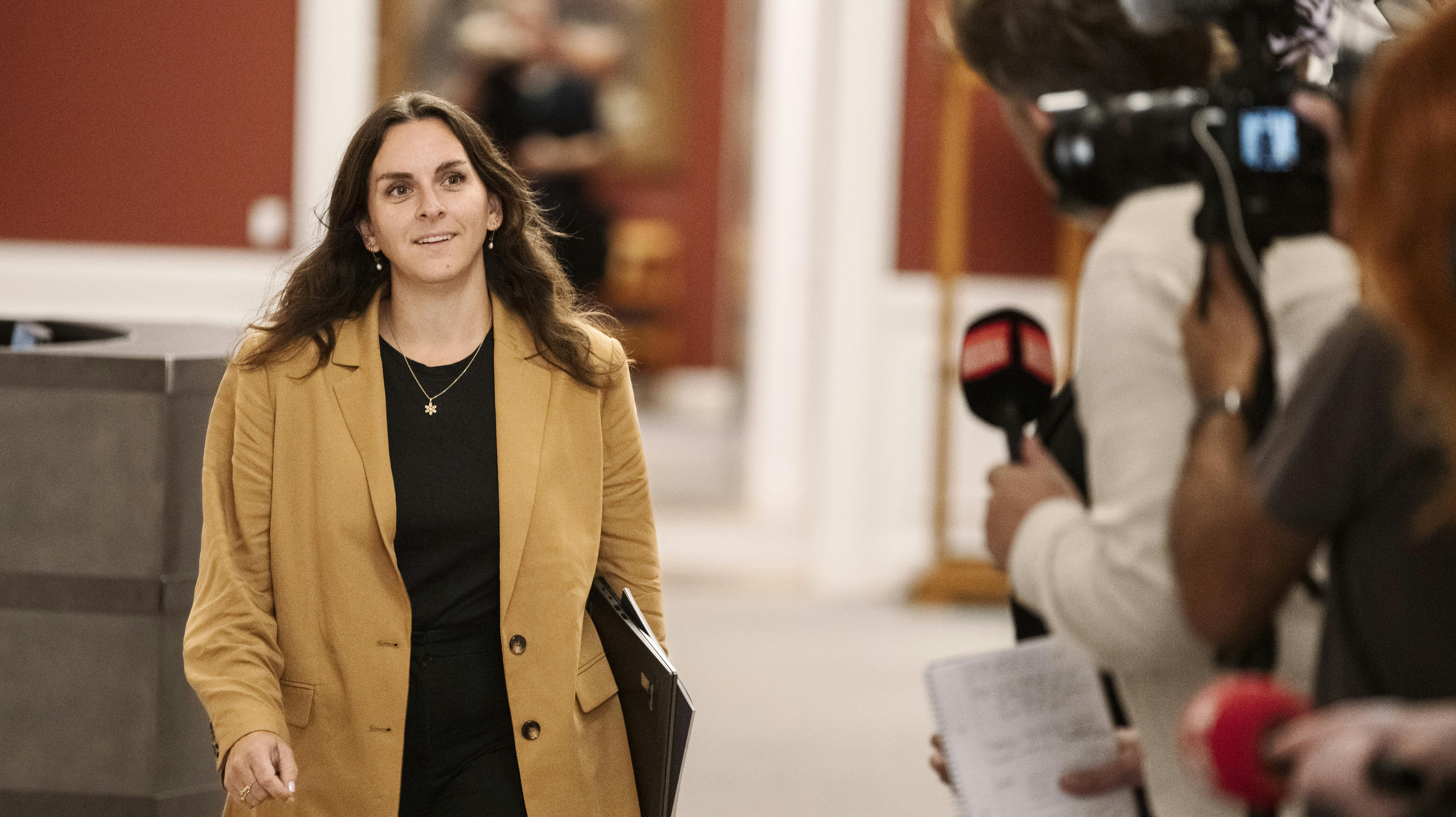 Monica Rubin (M) ankommer til Moderaternes gruppemøde på Christiansborg tirsdag den 24. september 2024.