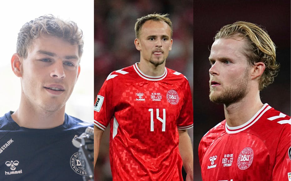 Mads Hermansen, Mikkel Damsgaard og Morten Hjulmand har alle tre haft en stor kærlighedssommer.&nbsp;