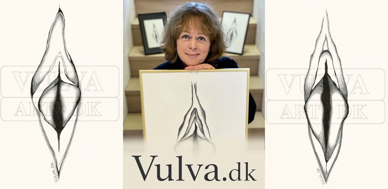 Anja har tegnet vulvaer gennem flere år, og nu skal de udstilles og sælges på Erotic World.