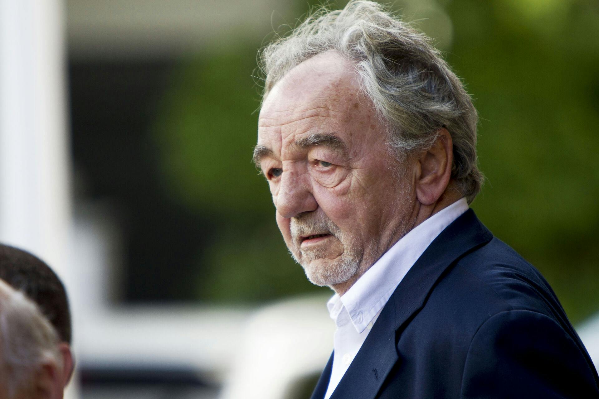 Lasse Ellegaard fotograferet til bisættelse Steen Ankerdal Jesuskirken i Valby den 19. august 2014. Han er nu afgået ved døden i en alder af 81 år.