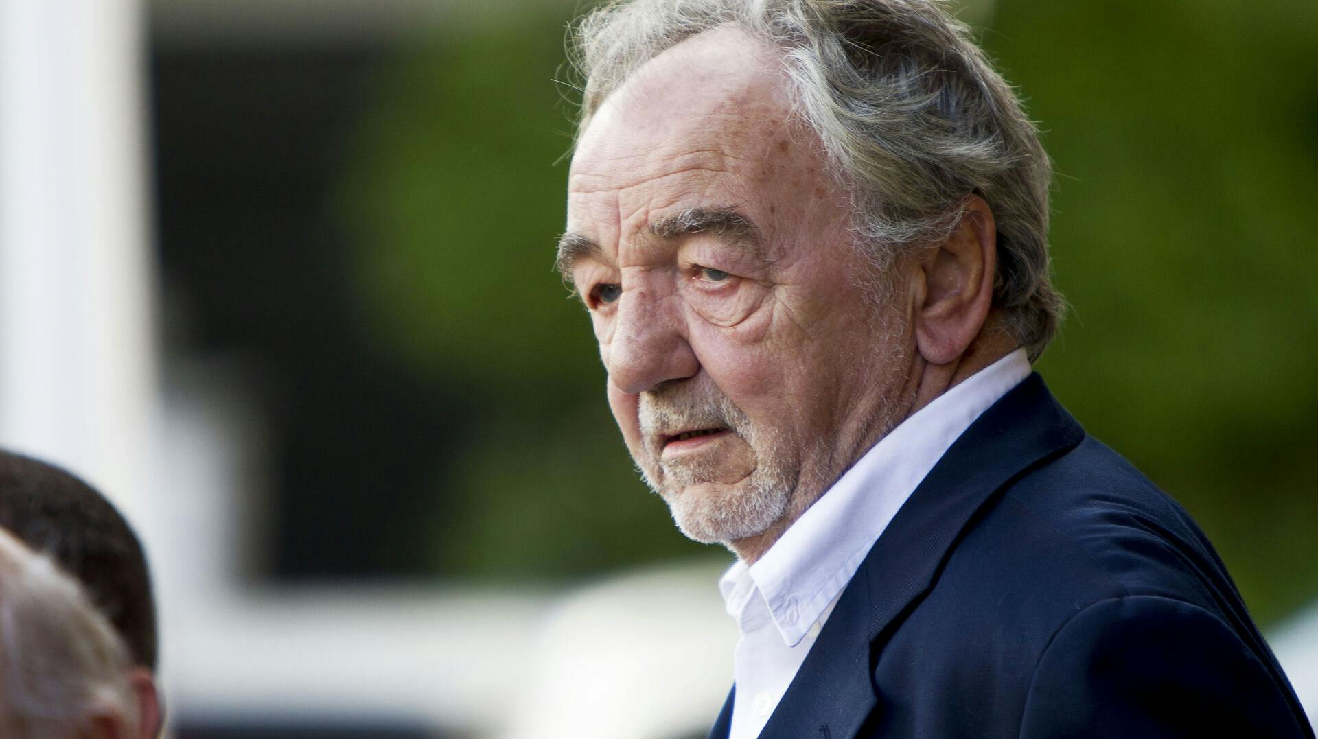 Lasse Ellegaard fotograferet til bisættelse Steen Ankerdal Jesuskirken i Valby den 19. august 2014. Han er nu afgået ved døden i en alder af 81 år.