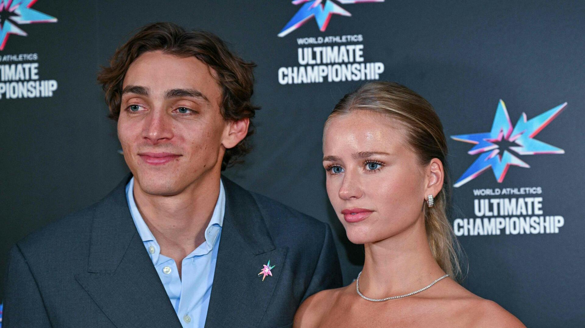 Armand Duplantis og hans forlovede Desiré Inglander.