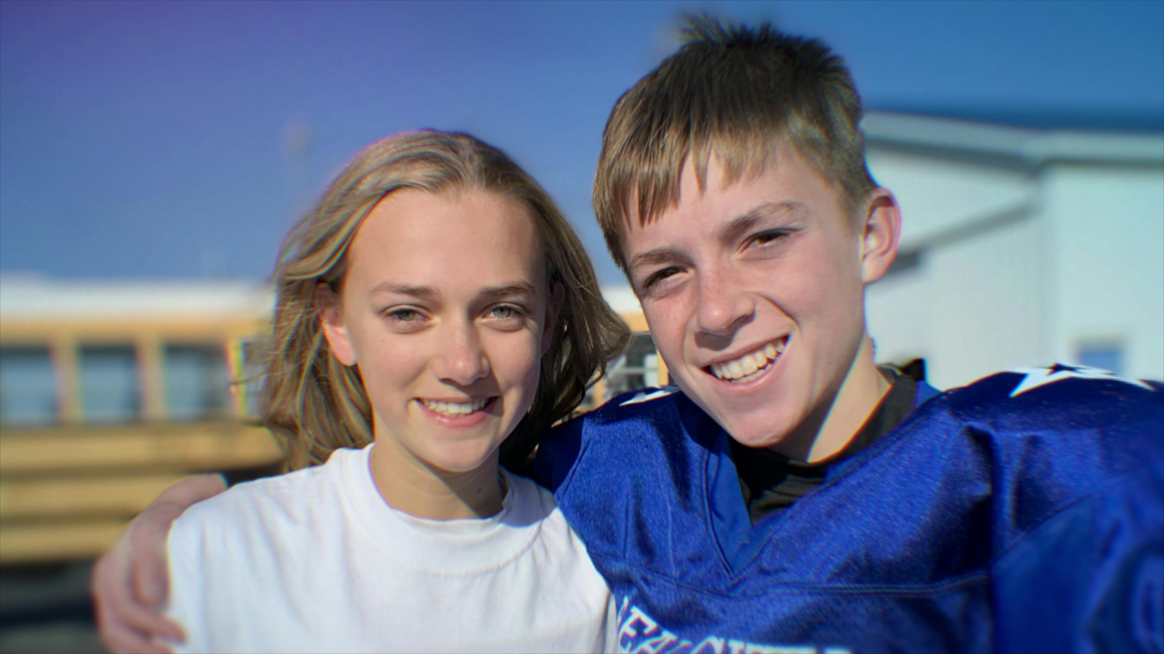 Unknown Number: The High School Catfish. (L to R) Lauryn and Owen in Unknown Number: The High School Catfish. Cr. Courtesy of Netflix © 2025