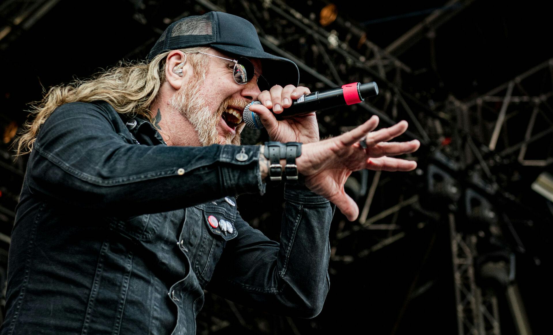 At The Gates har flere gange spillet i Danmark - blandt andet her, hvor Tomas Lindberg ses på Copenhell i 2018.