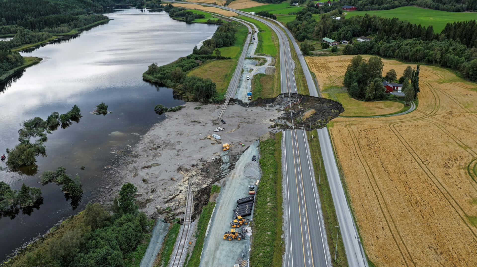 Den danske mand mistede livet i et jordskred ved Levanger i Norge.
