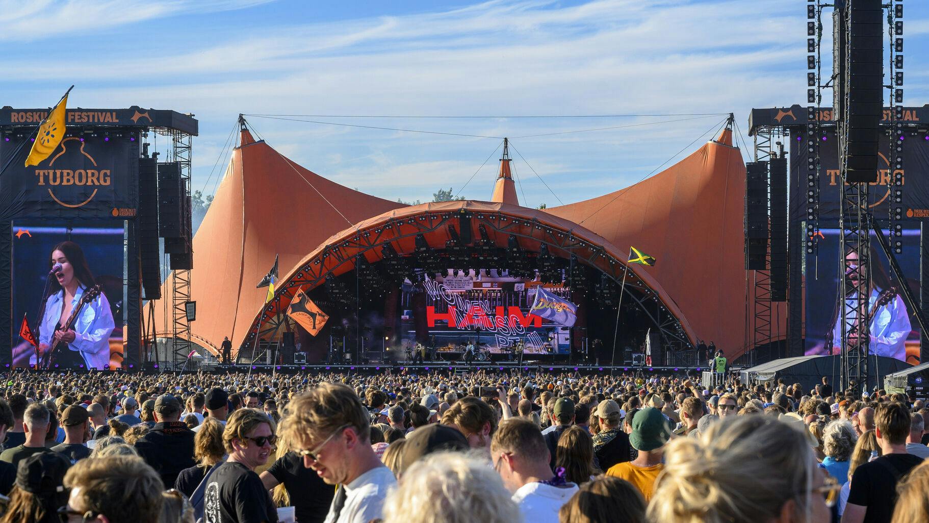 Haim på Orange Scene under Roskilde Festival lørdag den 02. juli 2022. (Foto: Torben Christensen/Ritzau Scanpix)