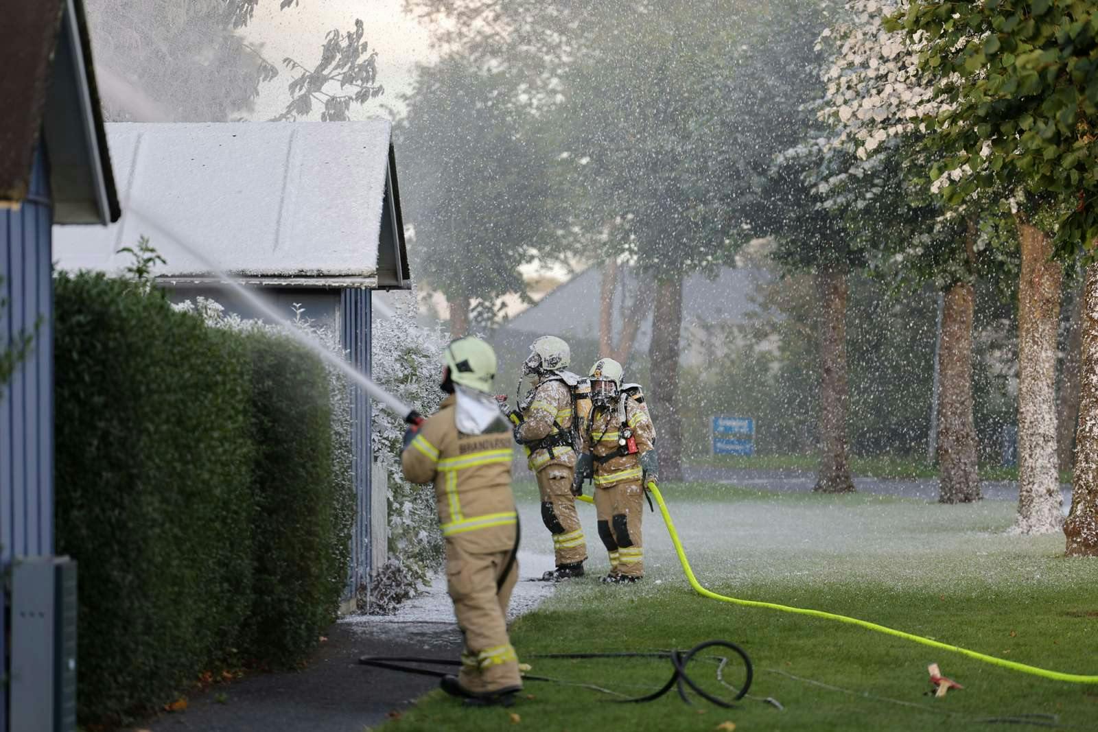 Brandfolkene fik travlt, da de nåede frem.