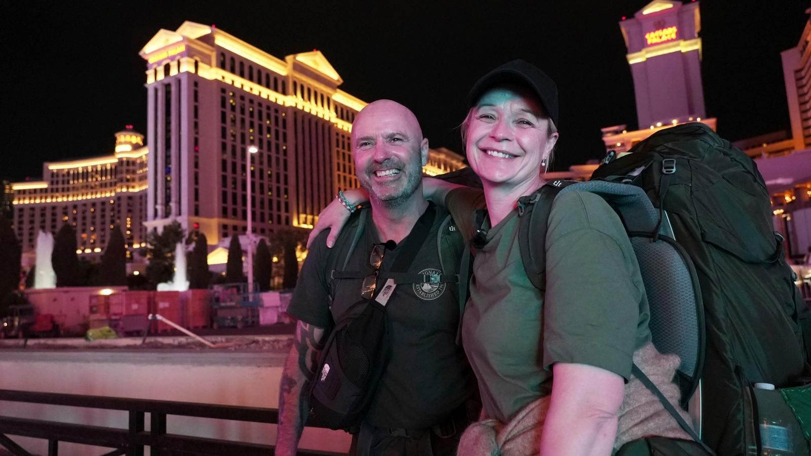 I ”Først til verdens ende” på TV2 kom parret også forbi den berømte spilleby, Las Vegas.