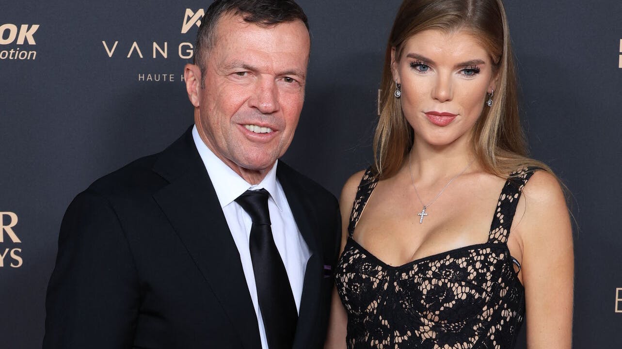 Lothar Matthaus and his girlfriend Theresa Sommer attends the 69th Ballon D'Or Photocall at Theatre Du Chatelet in Paris, September 22, 2025, France. Photo by Jerome Domine/ABACAPRESS.COM