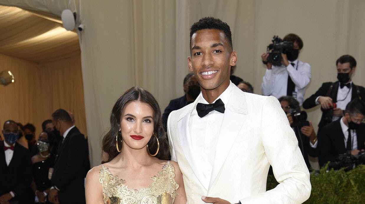 Felix Auger-Aliassime og Nina Ghaibi. 