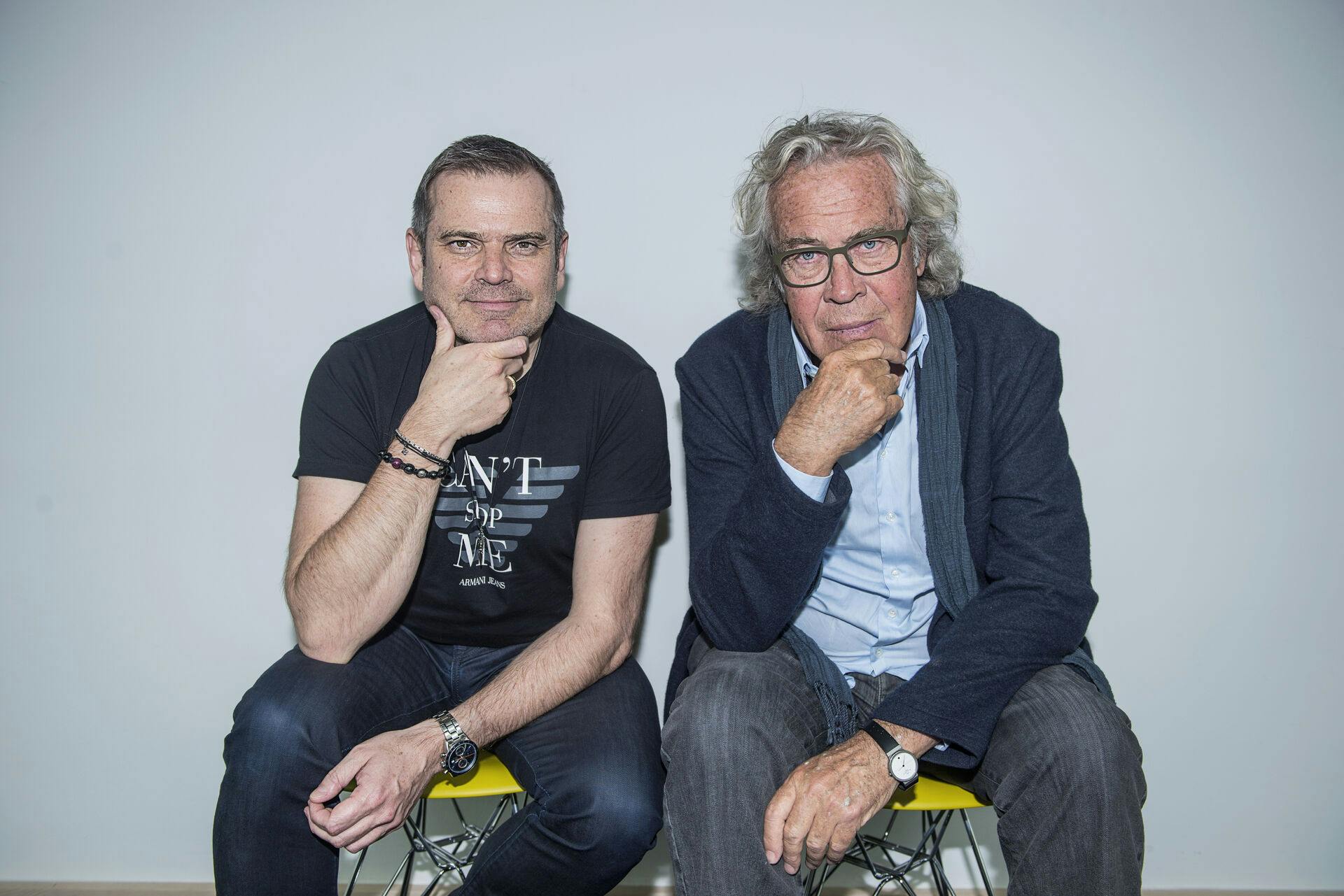 Jørgen Leth og Hans Pilgaard i anledning af deres kommende TV2 serie om Frankrig. Torsdag den 18. juni 2015.