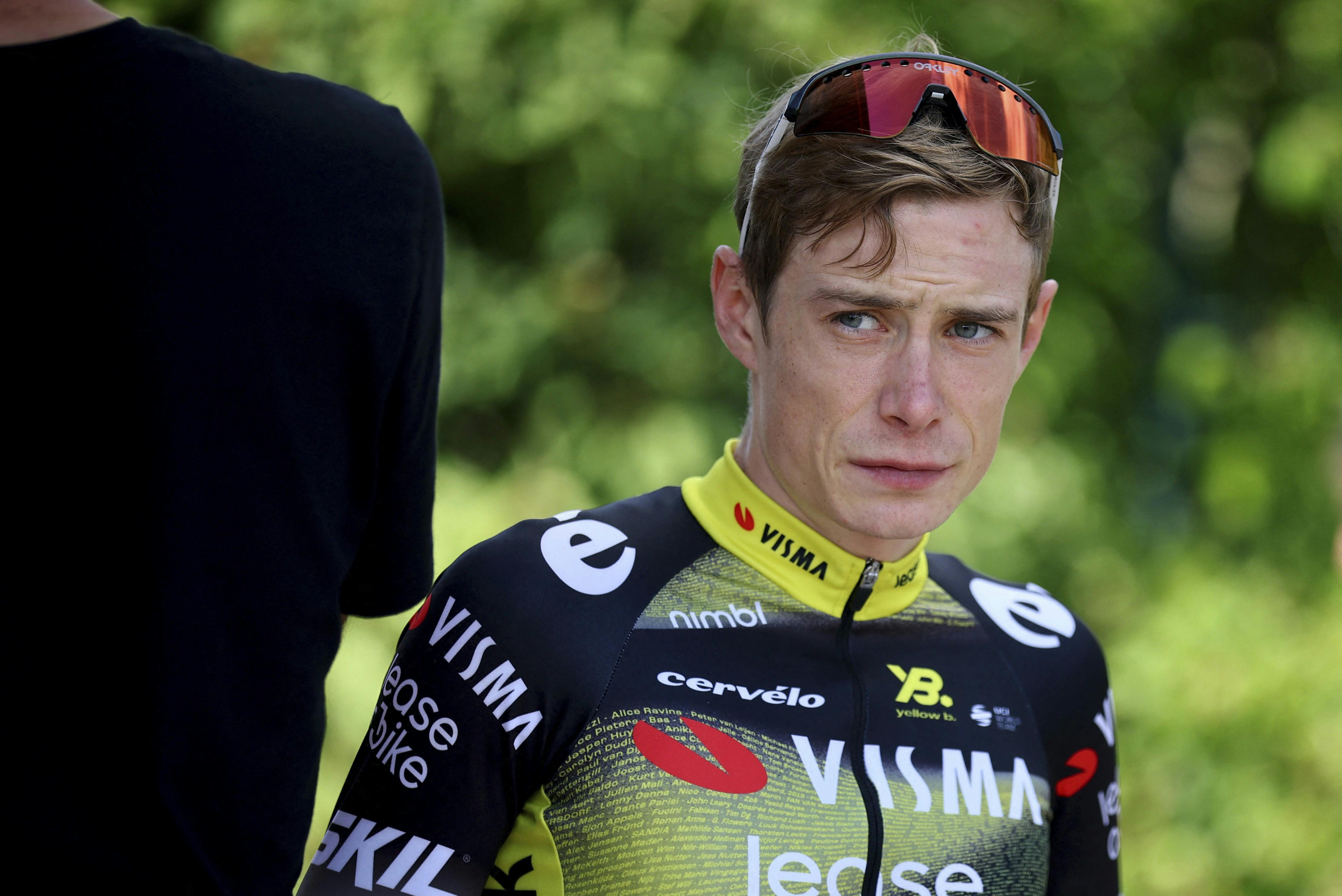 Cycling - Tour de France - Previews - Lesquin, France - July 3, 2025 Visma-Lease a Bike's Jonas Vingegaard during training REUTERS/Sarah Meyssonnier