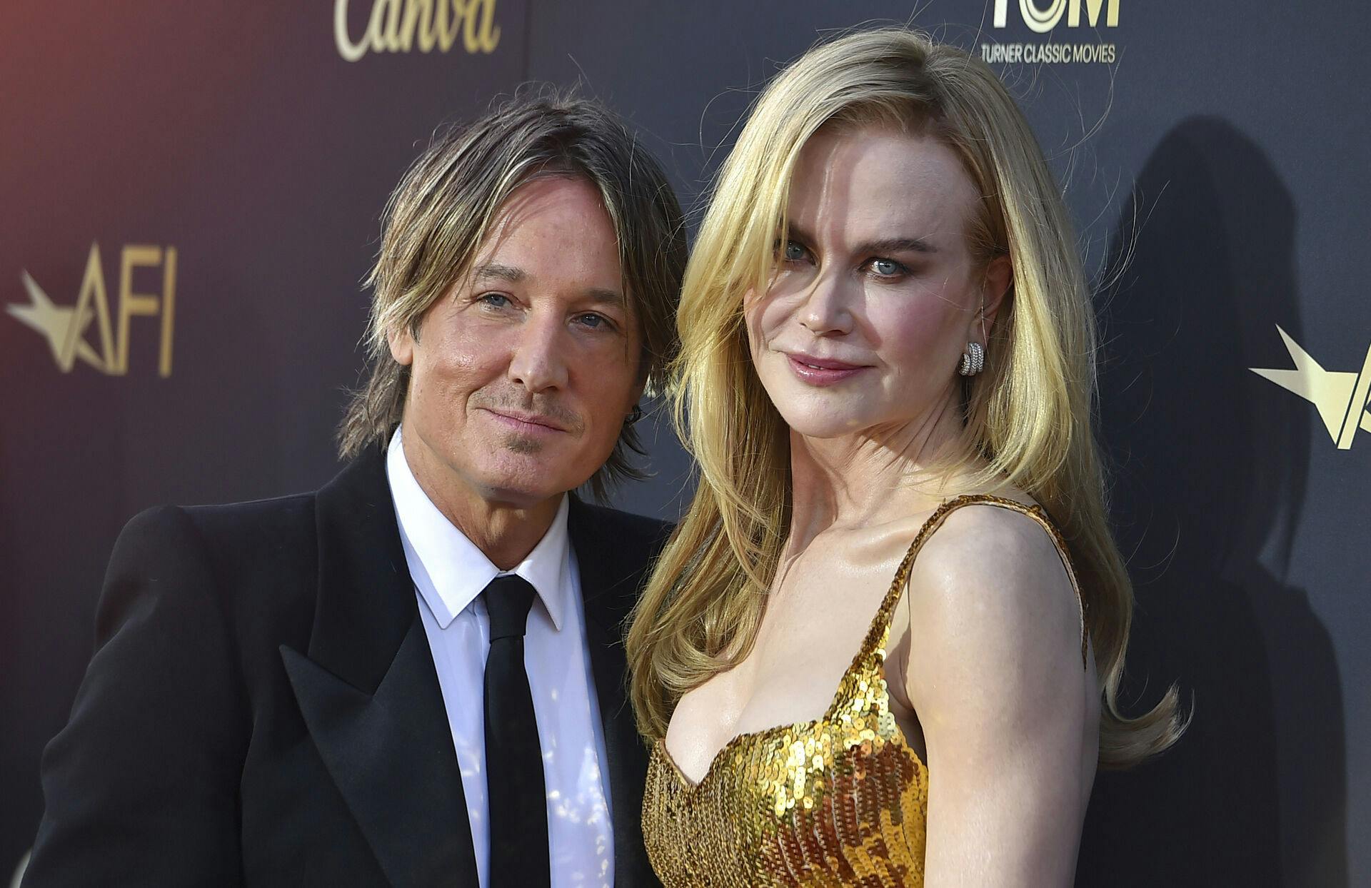 Keith Urban, left, and Nicole Kidman arrive at the 49th AFI Life Achievement Award honoring Kidman on Saturday, April 27, 2024, at the Dolby Theatre in Los Angeles. (Photo by Jordan Strauss/Invision/AP)
