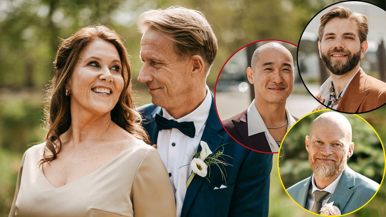 Anette Winkler Bauer, Morten Mortensen, Søren Staun Petersen og Lars Skjærbæk Løvendahl giver en opdatering på kærlighedslivet et år efter deres medvirken i "Gift ved første blik".