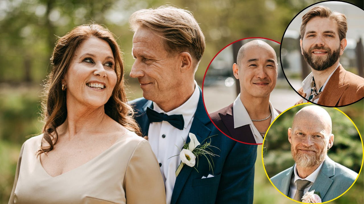 Anette Winkler Bauer, Morten Mortensen, Søren Staun Petersen og Lars Skjærbæk Løvendahl giver en opdatering på kærlighedslivet et år efter deres medvirken i "Gift ved første blik".