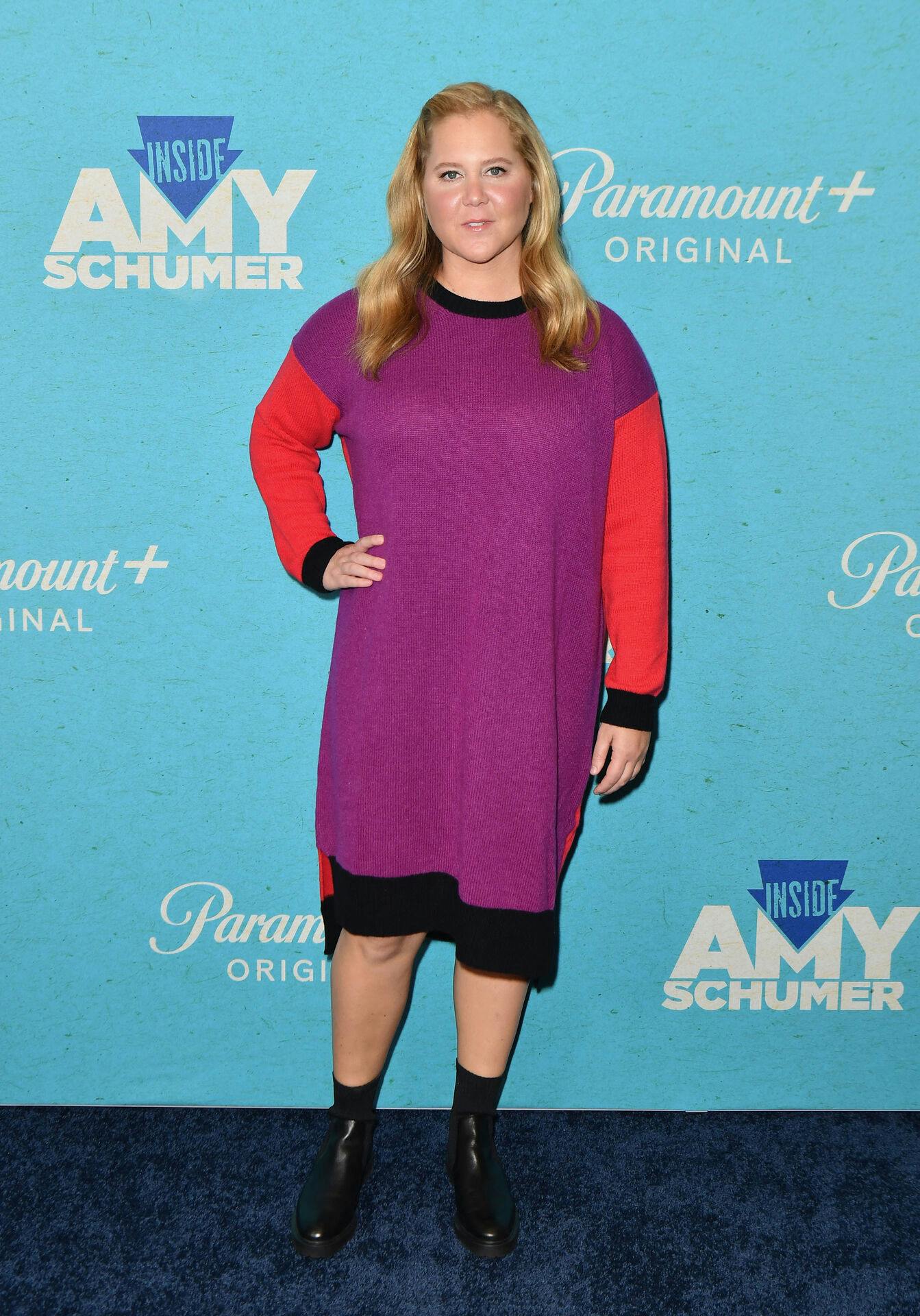 US actress and comedian Amy Schumer arrives for the season five New York premiere of Inside Amy Schumer, at the Pendry Hotel in New York City on October 18, 2022. ANGELA WEISS / AFP