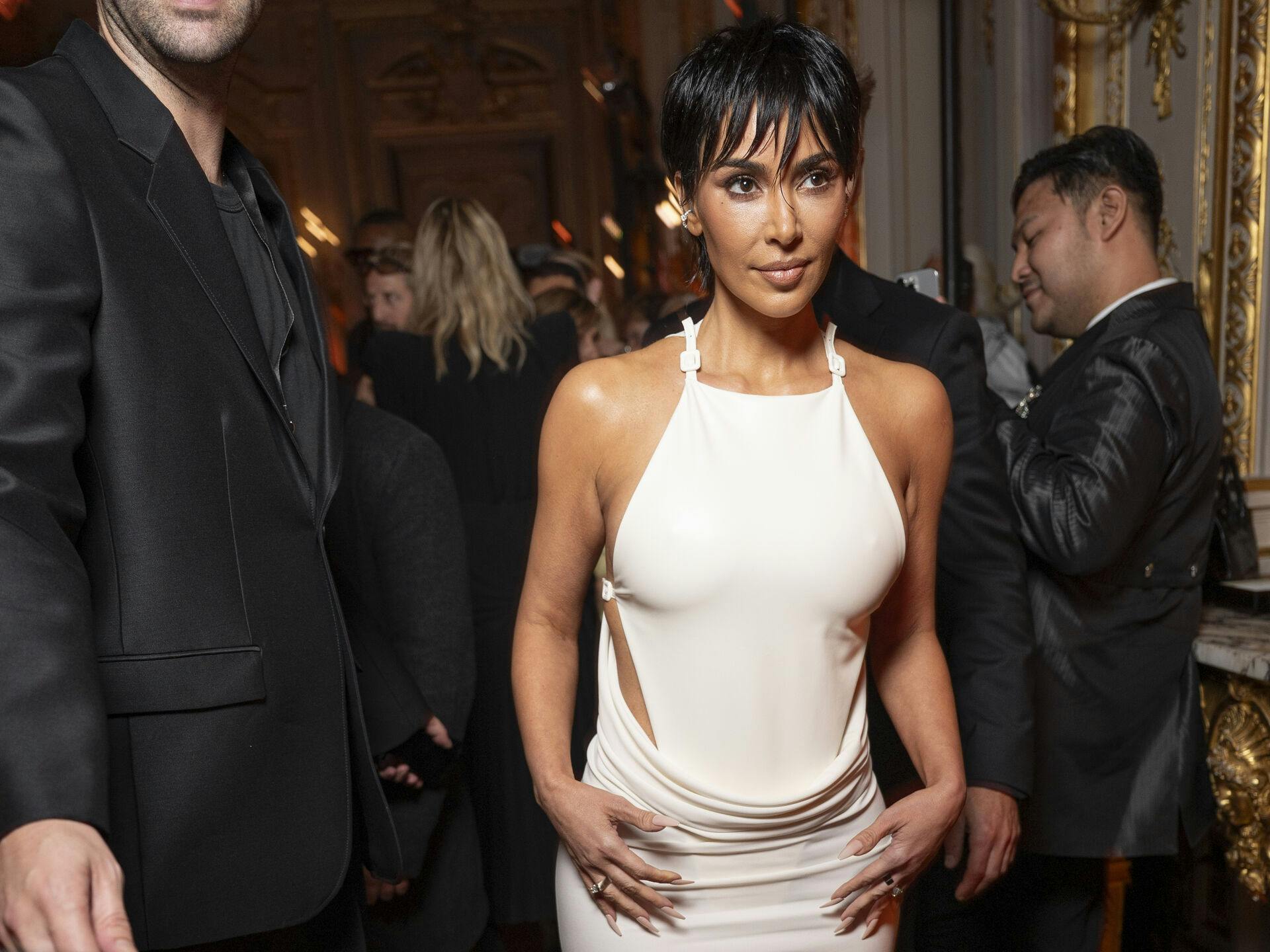 Kim Kardashian attended the exclusive BoF (Business of Fashion) party in Paris, France, during Paris Fashion Week. Pictured: kim kardashian Ref: BLU_S8568819 041025 NON-EXCLUSIVE Picture by: / SplashNews.com Splash News and Pictures USA: 310-525-5808 UK: 020 8126 1009 eamteam@shutterstock.com World Rights