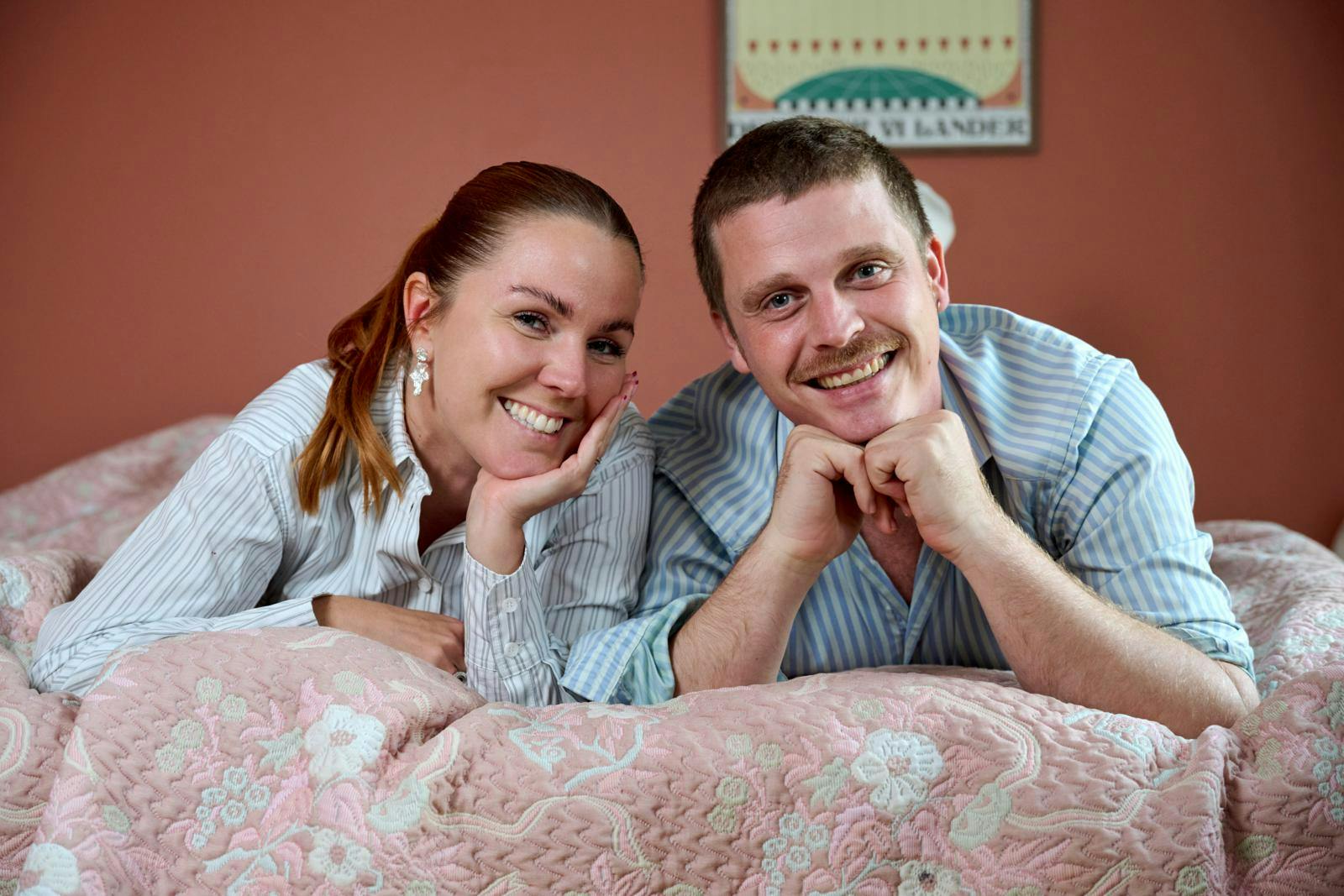 – Jeg har fundet min store kærlighed i Otto, siger Amalie Klæstrup Nielsen, 32, og samme melding kommer naturligvis fra Otto Olrik, 32. 