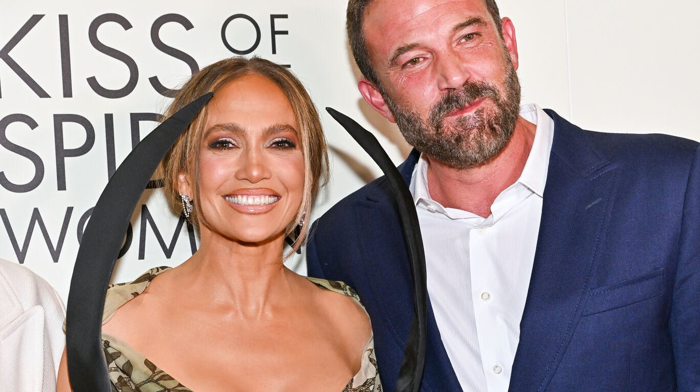 Jennifer Lopez, left, and Ben Affleck attend the special screening of "Kiss of the Spider Woman" at The Shed on Monday, Oct. 6, 2025, in New York. (Photo by Evan Agostini/Invision/AP)