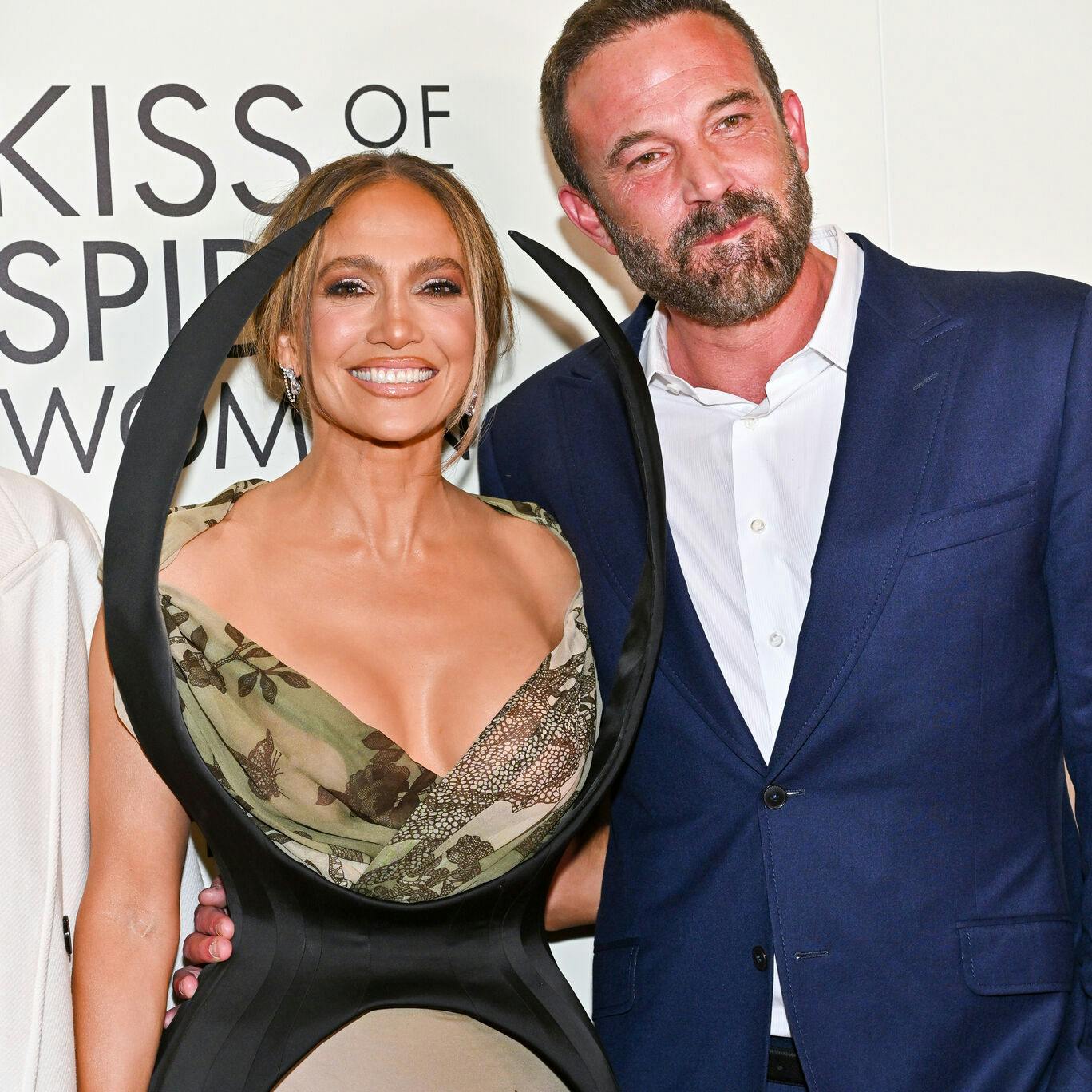 Jennifer Lopez, left, and Ben Affleck attend the special screening of "Kiss of the Spider Woman" at The Shed on Monday, Oct. 6, 2025, in New York. (Photo by Evan Agostini/Invision/AP)