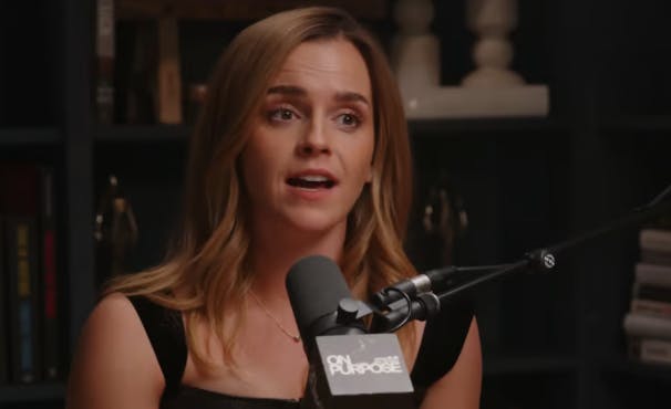 Emma Watson, da hun for nylig gæstede Jay Shettys podcast.