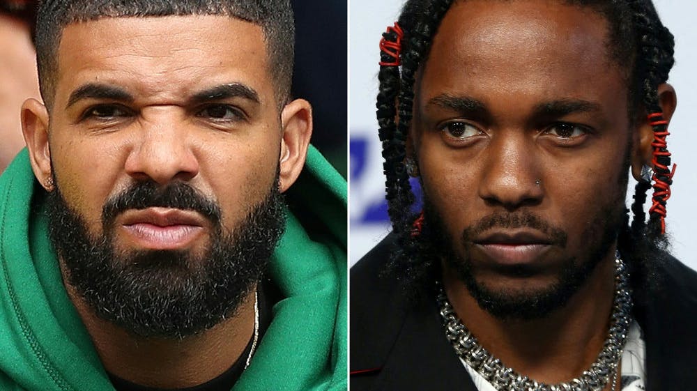 Det var ifølge amerikansk dommer ikke æreskrænkende, da Universal Music Group i 2024 udgav nummeret "Not Like Us", hvor rapper Kendrick Lamar anklager Drake for at være pædofil. (Arkivfoto). - Foto: Daniel Leal, Tommaso Boddi/Ritzau Scanpix