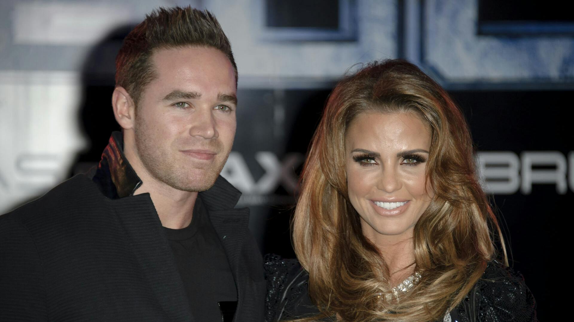 Katie Price and Kieran Hayler arrive for the World Premiere of Robocop, at a central London cinema, London, Wednesday, Feb. 5, 2014. (Photo by Jonathan Short/Invision/AP)