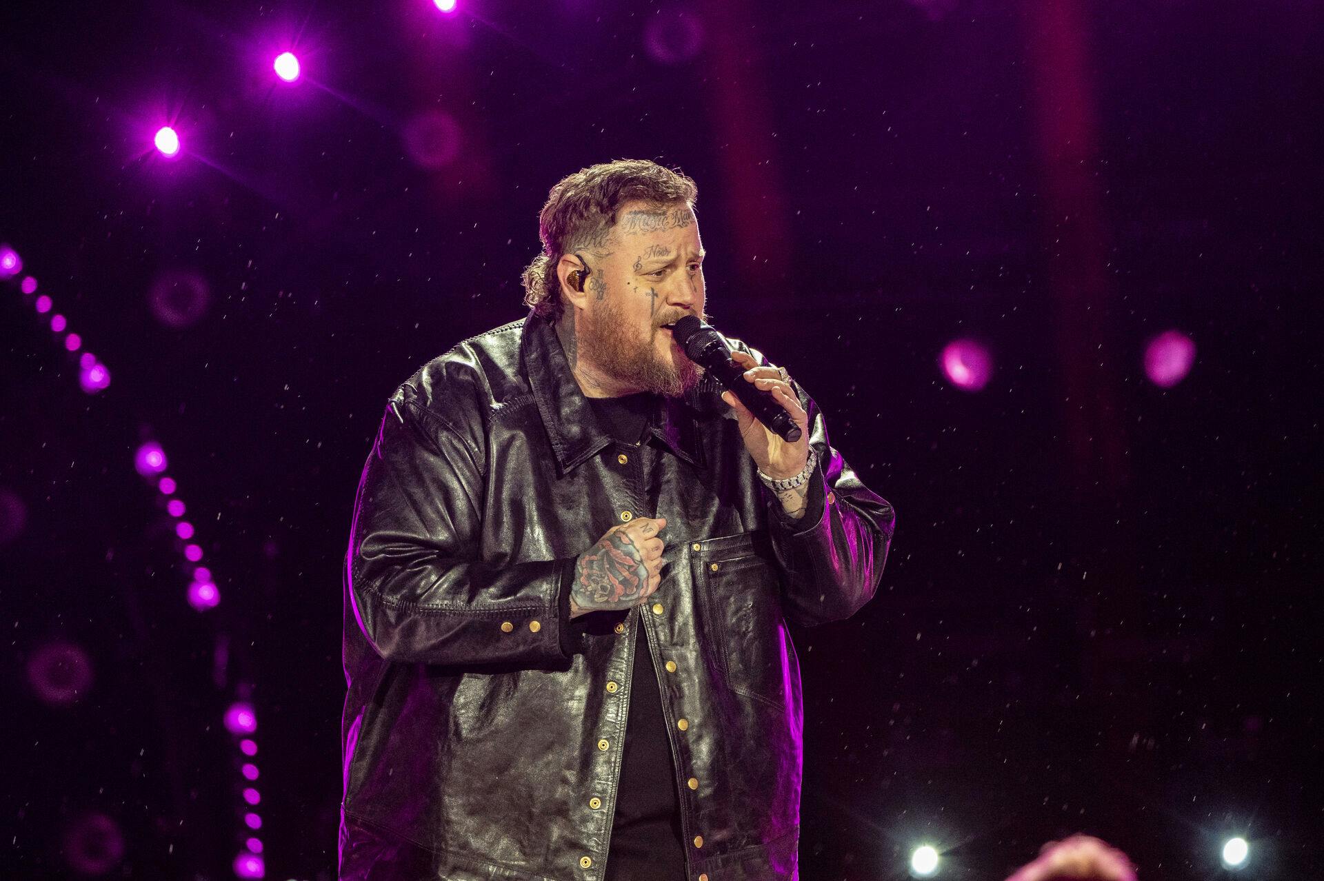 Jelly Roll performs at Nashville's Big Bash New Year's Eve on Tuesday, Dec. 31, 2024, at Bicentennial Capitol Mall State Park in Nashville, Tenn. (Photo by Amy Harris/Invision/AP)